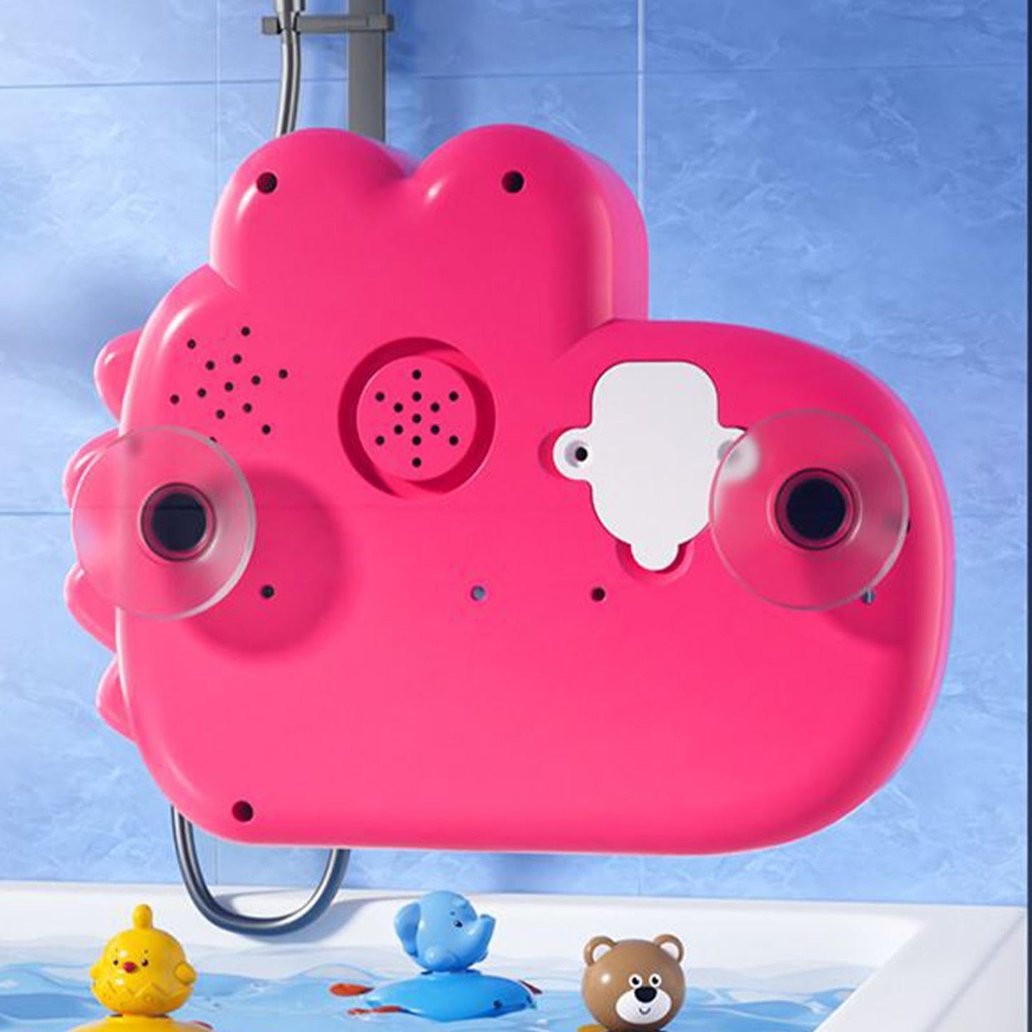 Bubble Machine - Cute Frog Bath Toy Maker, Bathtub Foam Blower Device with Colorful Cartoon Design Water Safe Motor, Automatic Bubble Generating Function, Ideal for Bath Time Play Shower