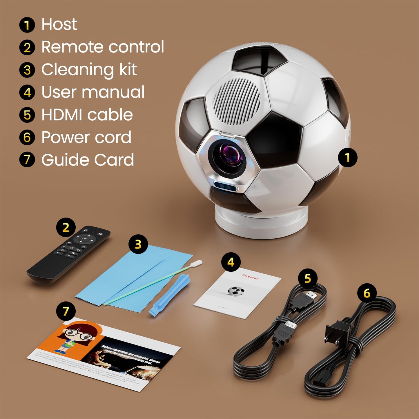 2026 New 4K Projector with WiFi and Bluetooth, Built-in Apps Movie with Auto Electric Focus & Keystone,soccer led Proyector with speaker for Indoor/Outdoor, Compatible with Phone/TV Stick/PC/PS5