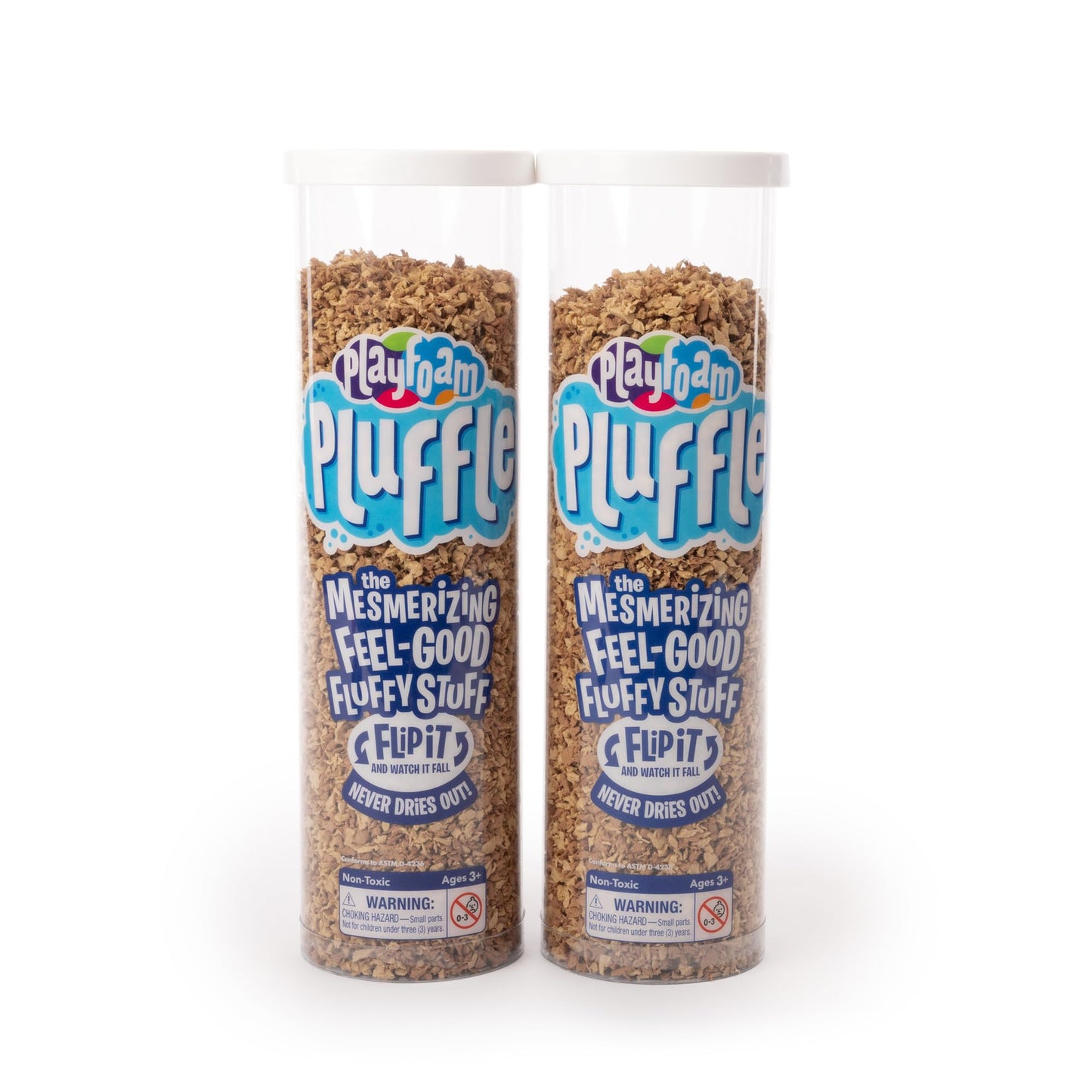 Educational Insights Pluffle(R) Sand 2-Pack - Sensory Bin Foam Set, No Mess Alternative to Sand Toys & Slime for Toddlers at Home or in the Classroom, Fun Sensory Table Filler, Gift for Kids Ages 3+