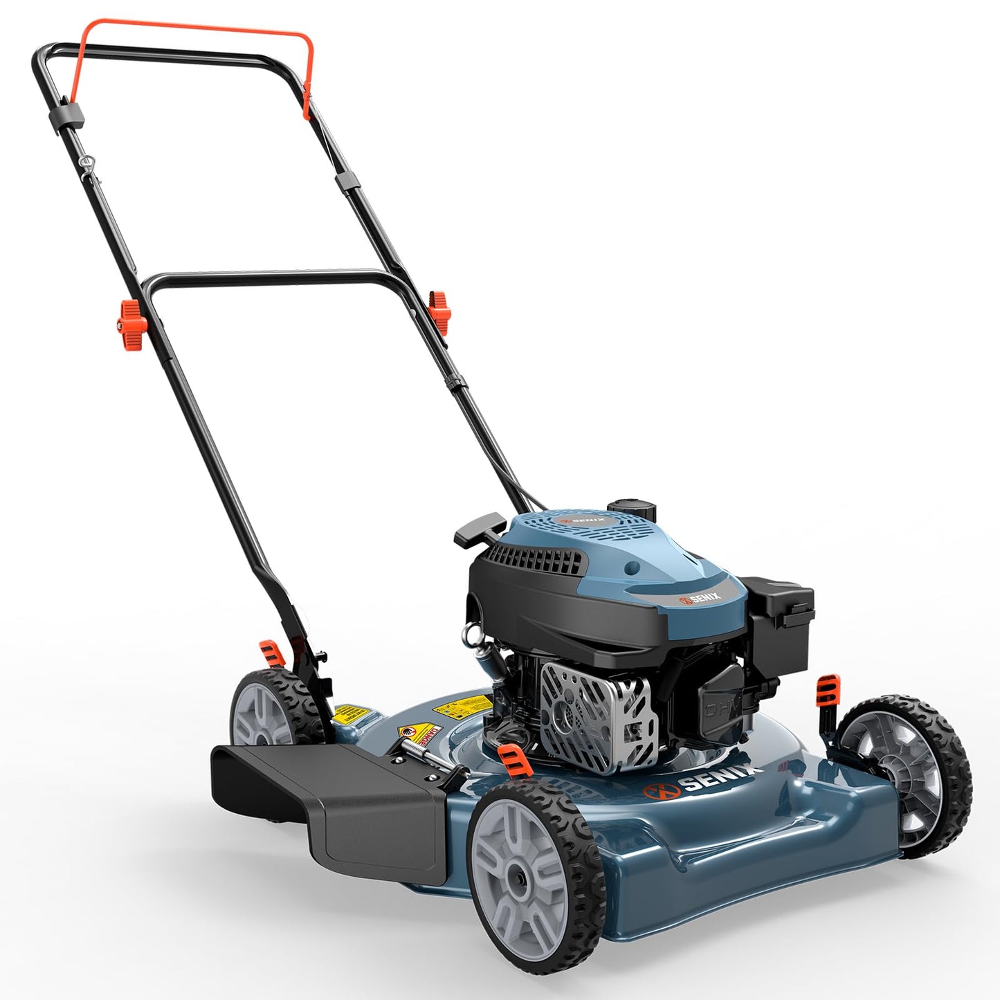 SENIX 144 cc Gas Lawn Mower, 20 inch 4-Cycle Push Mower, Side Discharge, 5 Position Cutting Height Adjustment, Low Noise & Fuel-Efficient for Lawn, Yard and Garden (LSPG-L5)