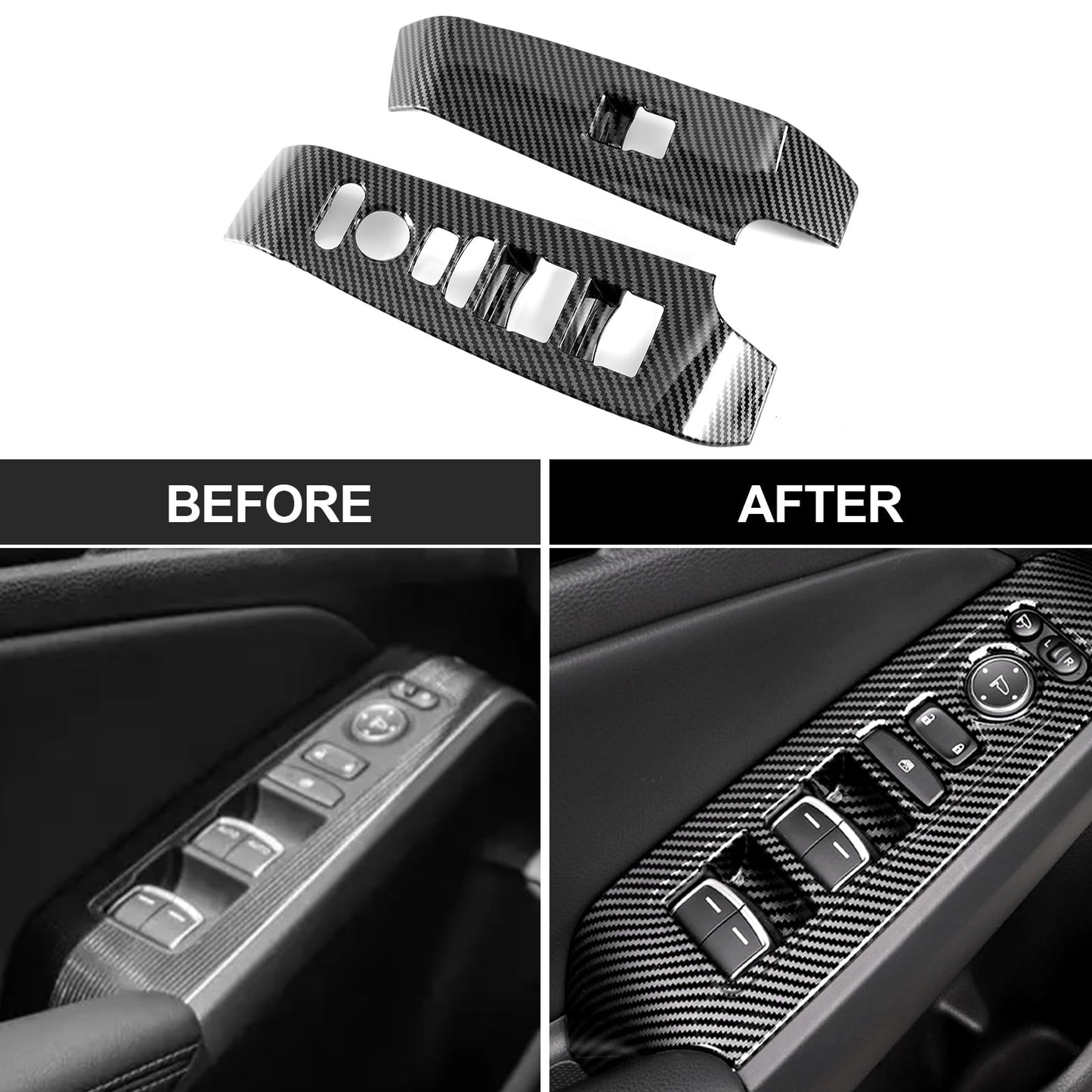 Fancemot 14 Pcs Carbon Fiber Interior Kit Compatible with 2022-2026 11th Gen Honda Civic, AC Air Vent Cover Steering Wheel Cover Gear Shift Panel Cover Inner Door Handle Cover