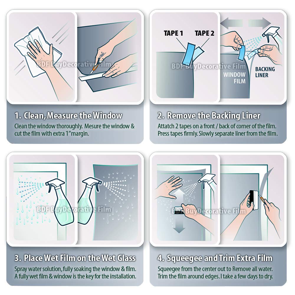 BDF S15 Window Film Daytime Privacy and Heat Control Mirror Silver 15 (Dark) - 60in X 25ft