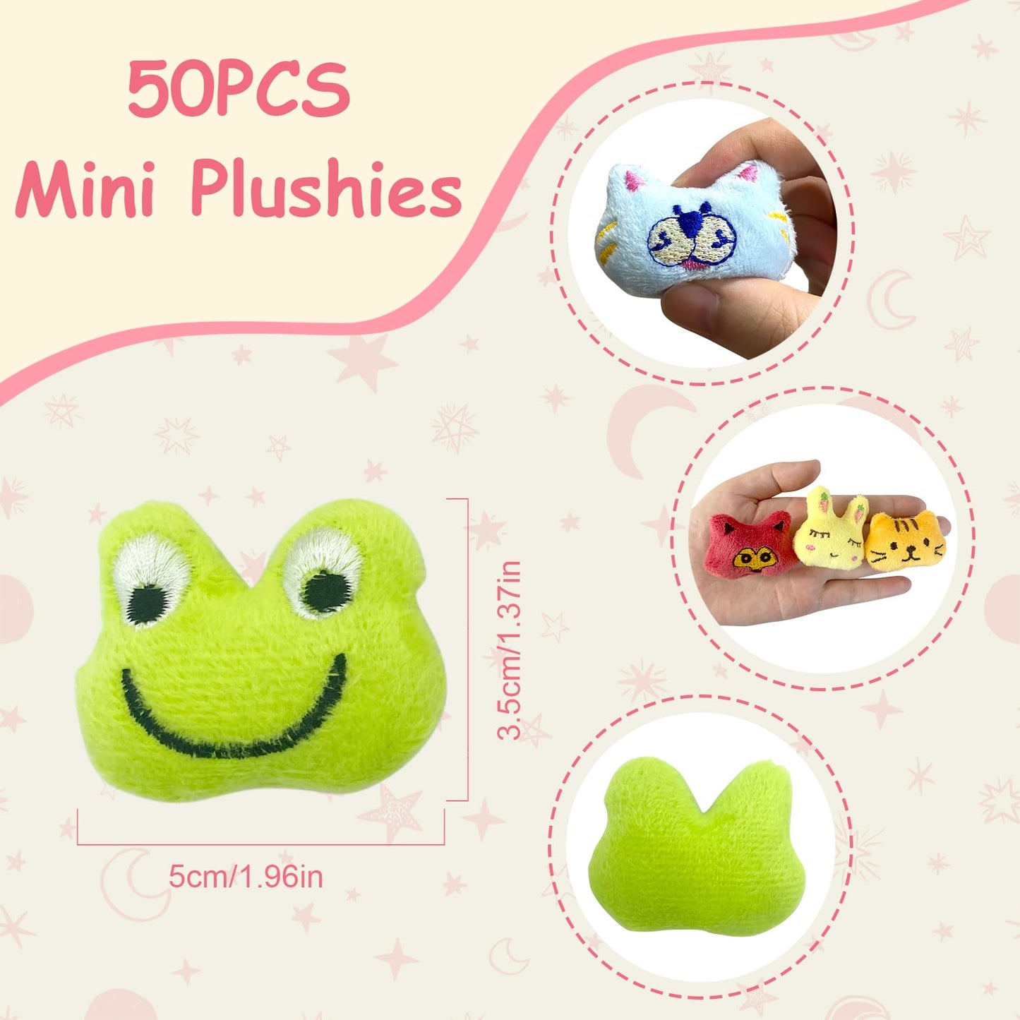 Easter 50 PCS Random Mini Stuffed Animal Plush Toys Set, Cute Small Stuffed Toy for Classroom Treasure Box Toys Prize Party Favors, For Claw Machine Prizes Goodie Bag Filler Carnival Birthday Party