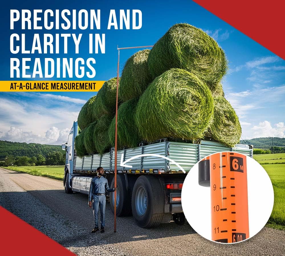Mytee Products Heavy Duty Load Height Measuring Stick - 15 Ft Truck Trailer Oversize