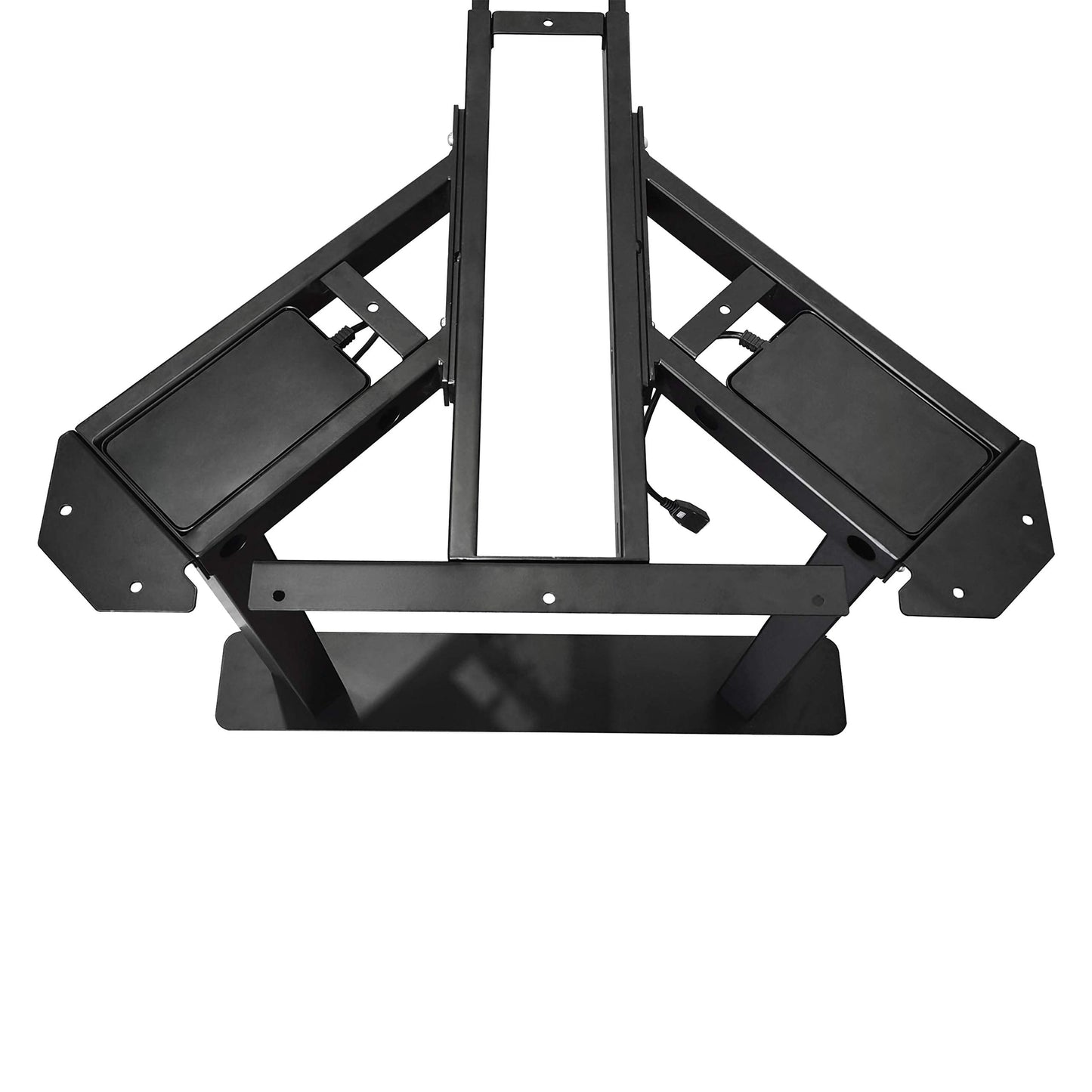 VWINDESK VJ401 Four Legs(Columns) Electric Height Adjustable Standing Desk Frame Only W/Four Motors, Ergonomic Sit Stand Up Height Adjustable Steel Base with Digital Memory Keypad (Black)