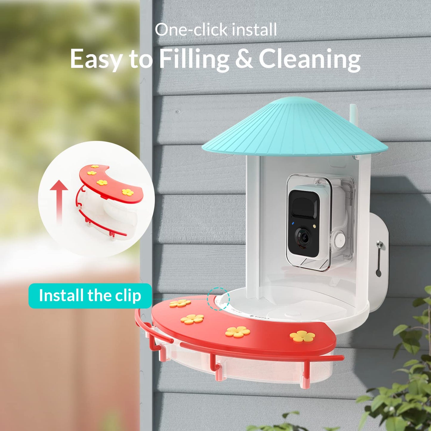 NETVUE Birdfy Camera with Birdfy Hummee Camera, Smart Bird Feeder with Camera, Auto Capture Bird Videos & Birdwatching Up-Close, 2in1 Feeders Attract More Hummingbirds, Ideal Gift