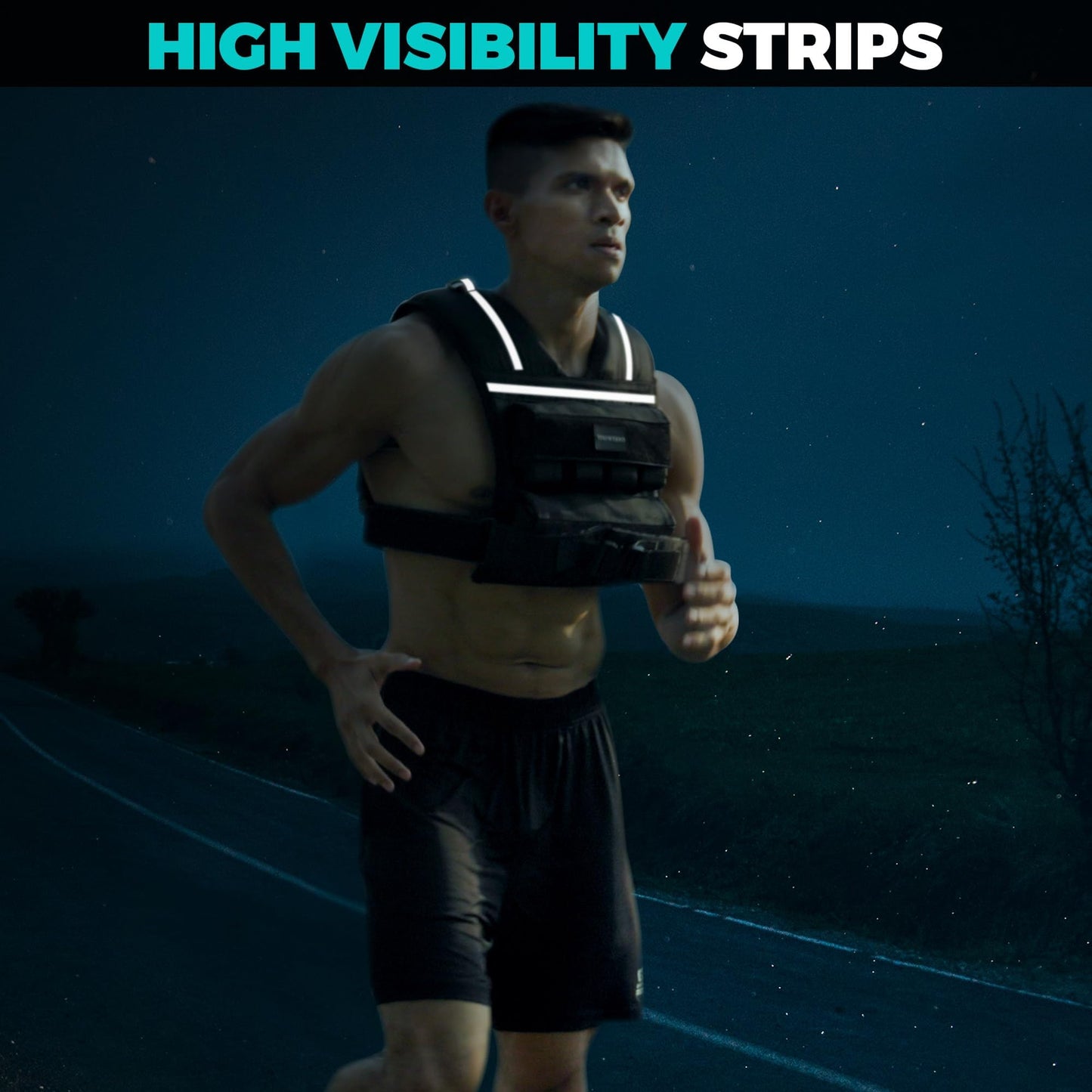 Adjustable Weighted Vest Men 35lb/45lb, Rucking Vests for Walking with Reflective Stripe, 1.2" Ultra Thick Shoulder Padding Strength Training Workout Vest for Running GYM Home, Detachable Iron Weights