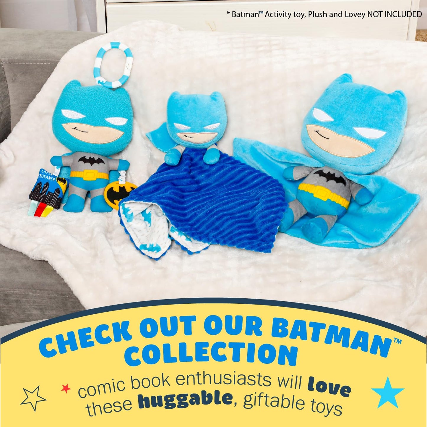Kids Preferred WB DC Batman Cuteeze Extra Soft Plush Stuffed Superhero Toy for Baby and Toddler Boys and Girls – 12 Inch Size