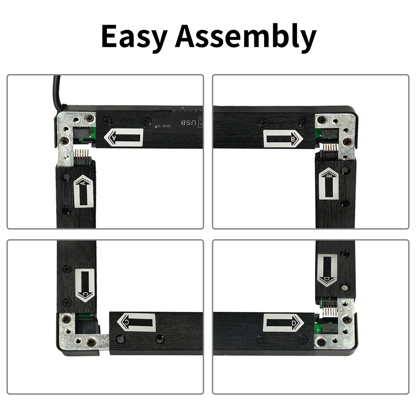 LMENGER 50 Inch 20 Points Infrared Touch Frame, Interactive USB Interface IR Touch Screen Overlay Use, Driver Free Intelligent, Suitable for Digital Signage