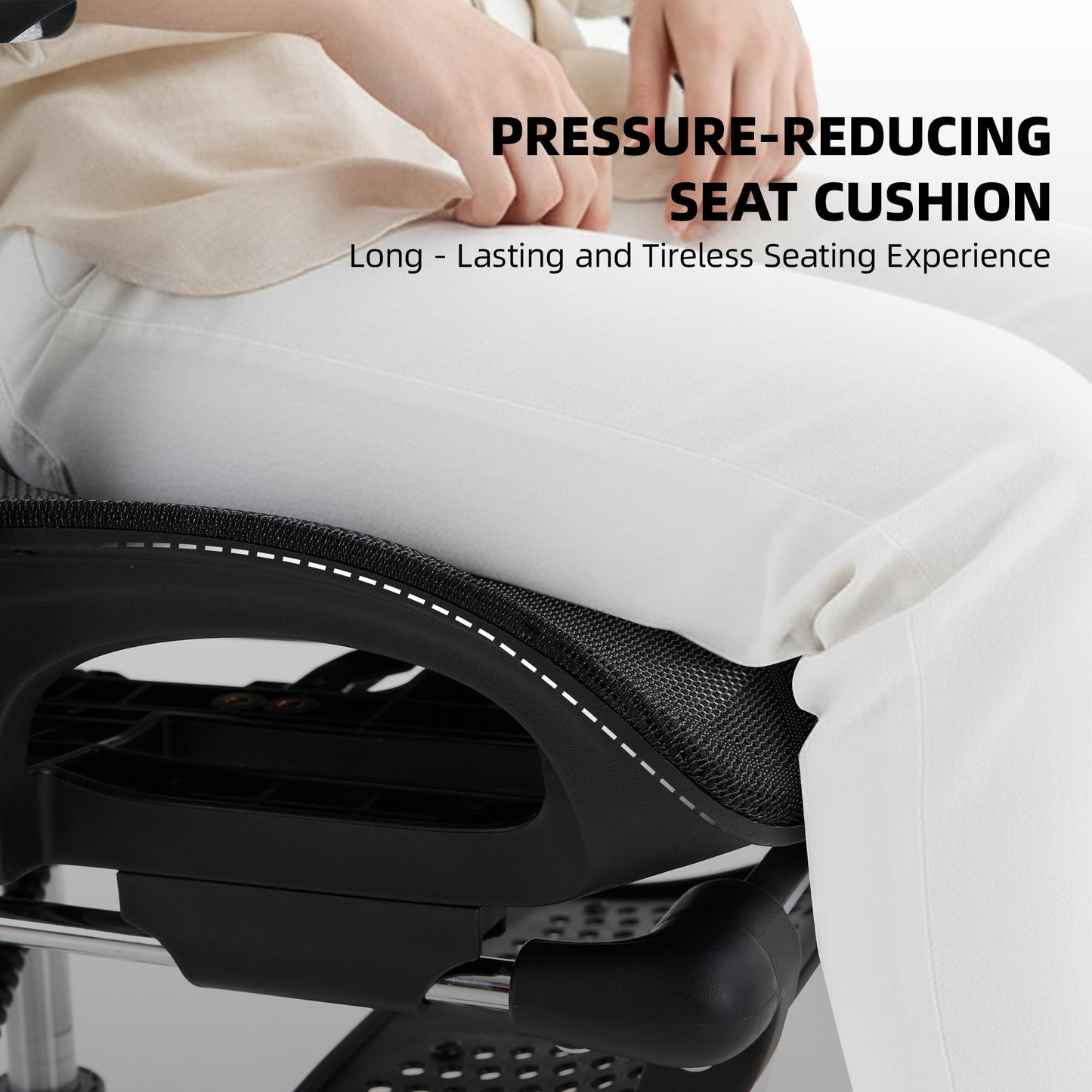 Opiesit Office Chair with 3D Adjustable Lumbar Support,Ergonomic Computer Chair,Adjustable Headrest and Armrests, 400lbs Capacity,Tilt-Swivel,Premium Mesh Desk Chair for Office,Home & Gaming (Grey)