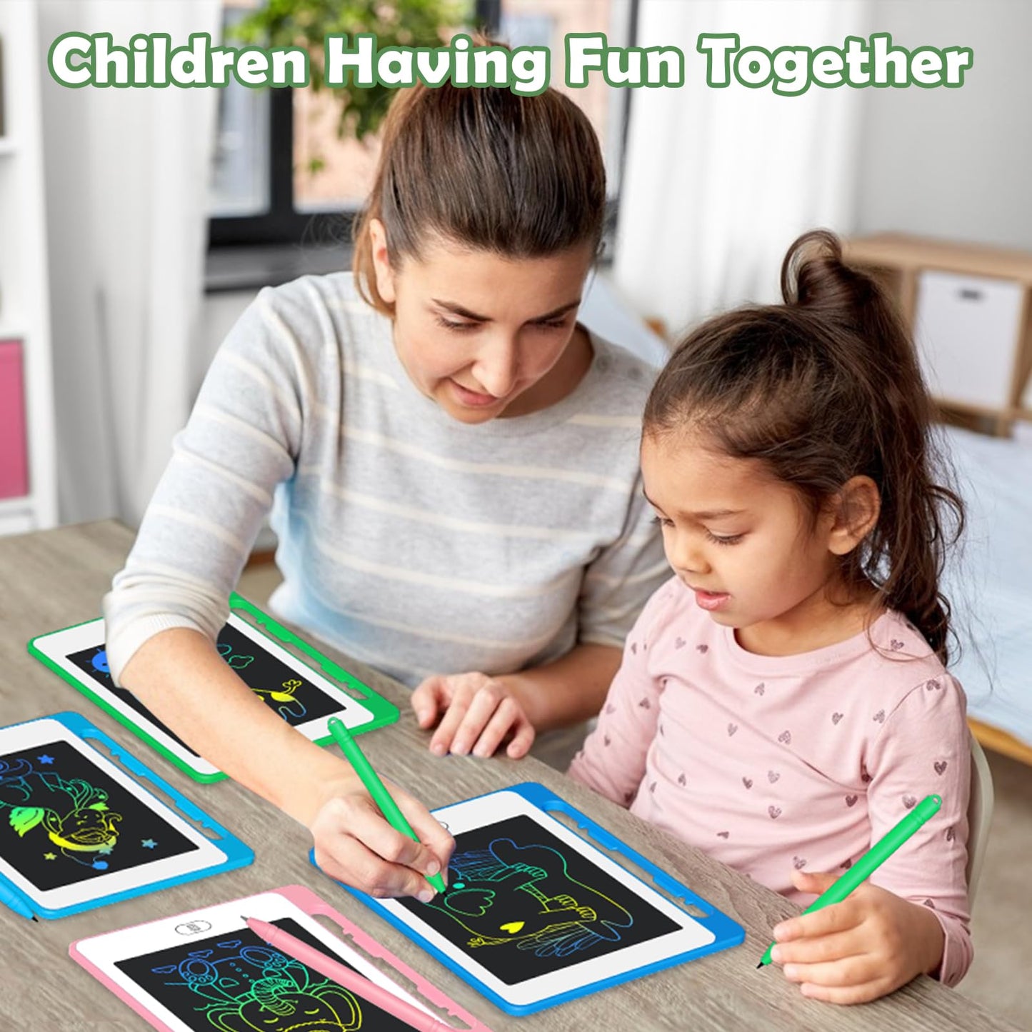 24 Pack LCD Writing Tablet for Kids, 6.5 Inch Colorful Doodle Board Drawing Tablet, Erasable Reusable Electronic Drawing Pads, Educational Learning Toys Birthday Gifts for Girls Boys Age 3 4 5 6 7 8