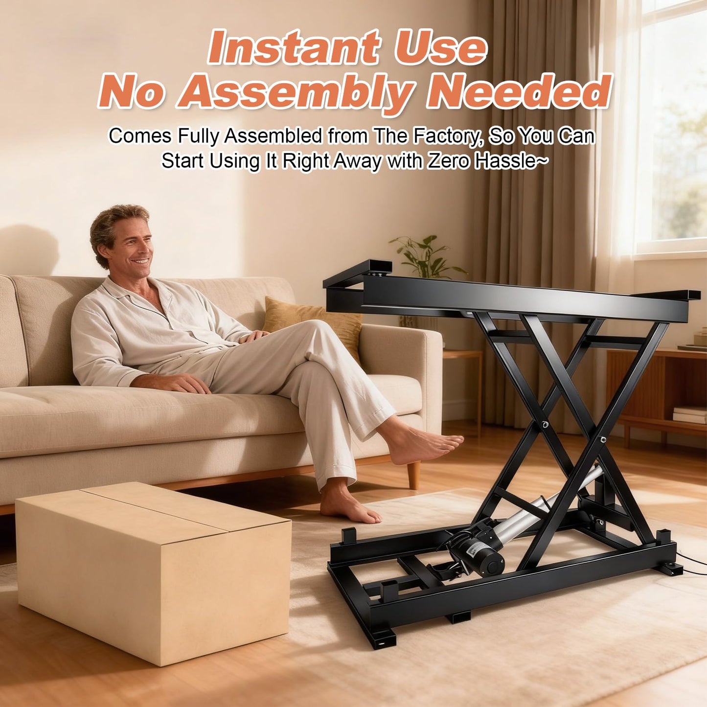Electric Scissor Lift Table 280LBS Capacity, 7.1-26.4 in Adjustable Height Lifting Platform with Wired/Wireless Remote, for Working Platform, Computer Desk, Material Handling & Transportation