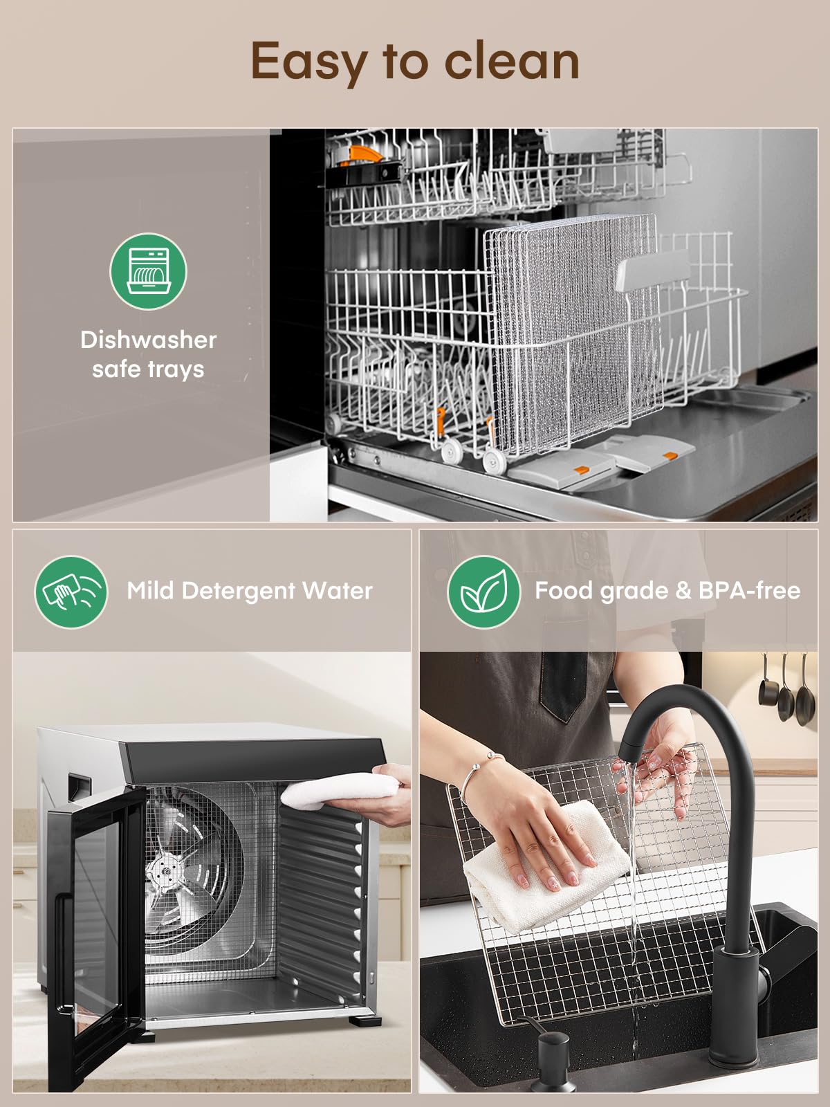 FOHERE Food Dehydrator for Jerky 1000W, 10 Trays With Large 9.04ft² Drying Space,176°F Temperature Control, Digital Adjustable Timer, Light, Dryer Machine for Dog Treats,Herbs, Meat, Fruit, and Yogurt