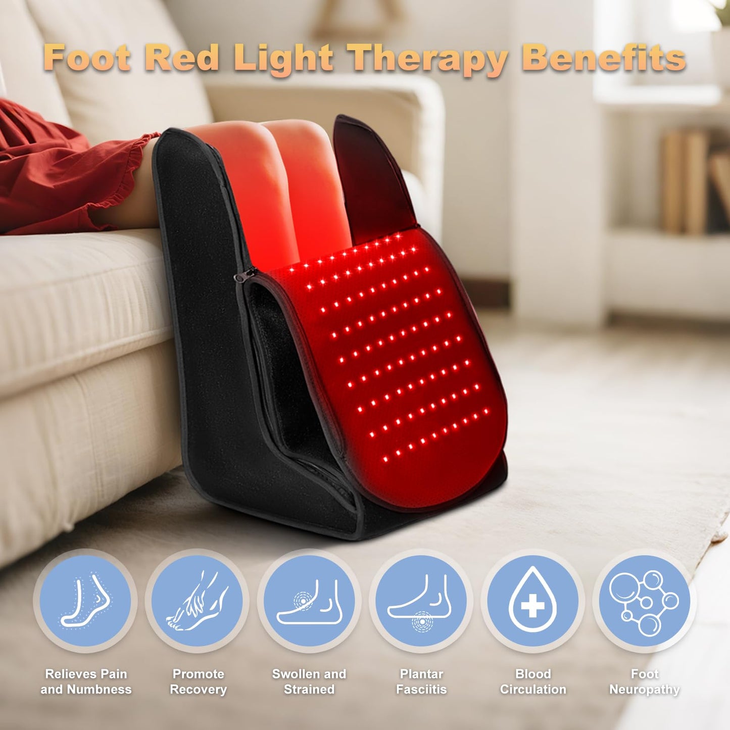 Red-Light-Therapy-for-Feet,2026 Upgraded 4 Modes for Legs Ankle,Infrared Light Therapy Consisting of 420 Dual Wavelength LED,Adjustable Power and Time Controller(13.8 * 11 * 18.1IN)