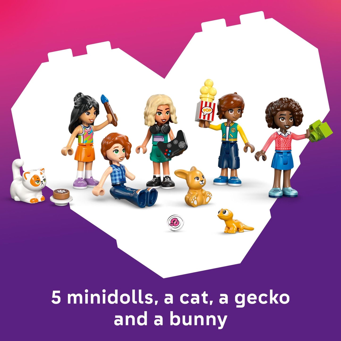 LEGO Friends Heartlake City Friends Club House Building Toy for Girls & Boys - Pretend Play Set for Kids, Ages 8+ - W/5 Minidolls, 3 Toy Animals, & Accessories - Gift Idea for Birthdays - 42689