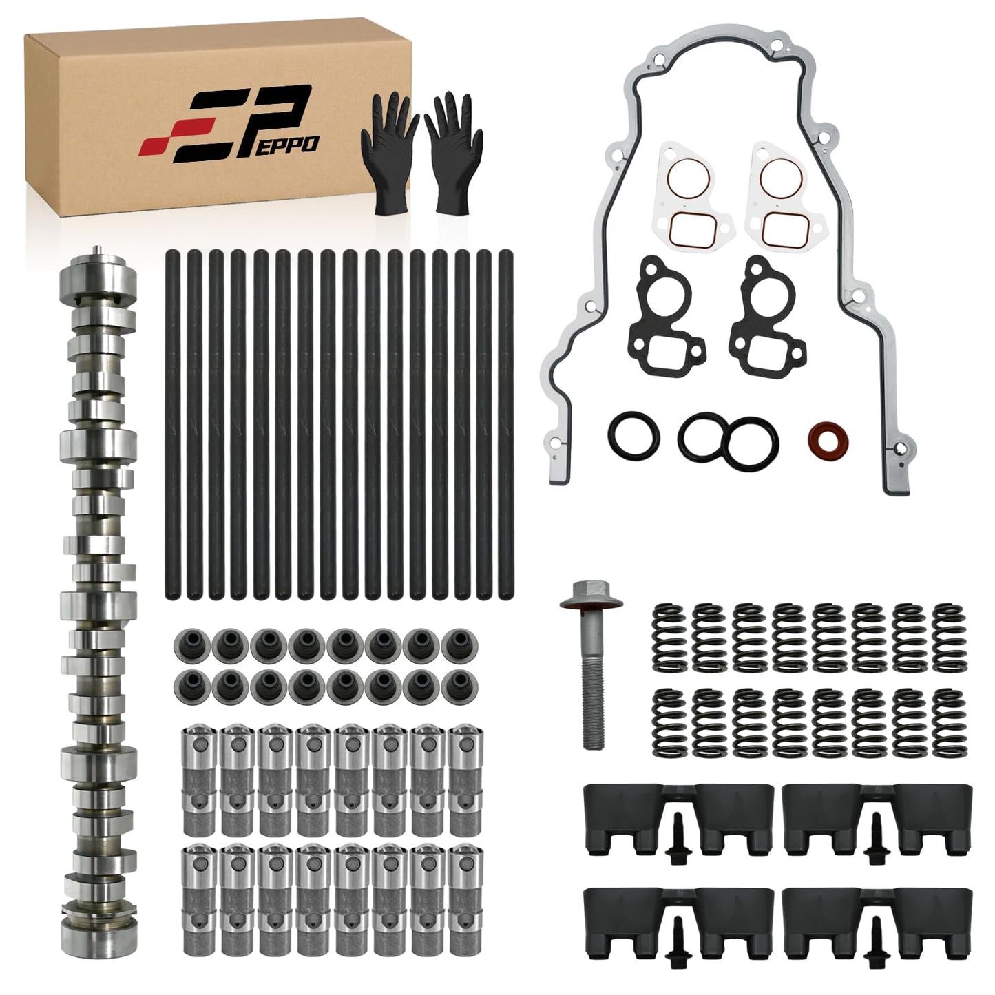 Sloppy Mechanics Stage 2 Cam Springs Lifters Kit E-1840-P, PAC-1218, 12482063 For Escalade 05 97-00 08-13, for Impala Silverado Suburban Tahoe Sierra Yukon1997-2013