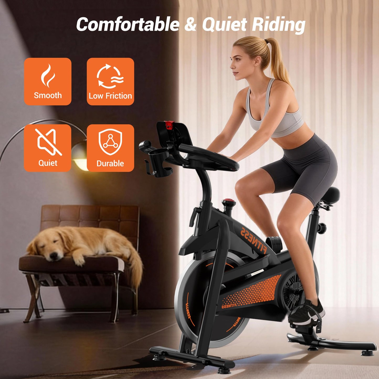 CURSOR FITNESS Recumbent Exercise Bike, 16-Level Magnetic Resistance Recumbent Exercise Bike for Home Gym Cardio Workout Training
