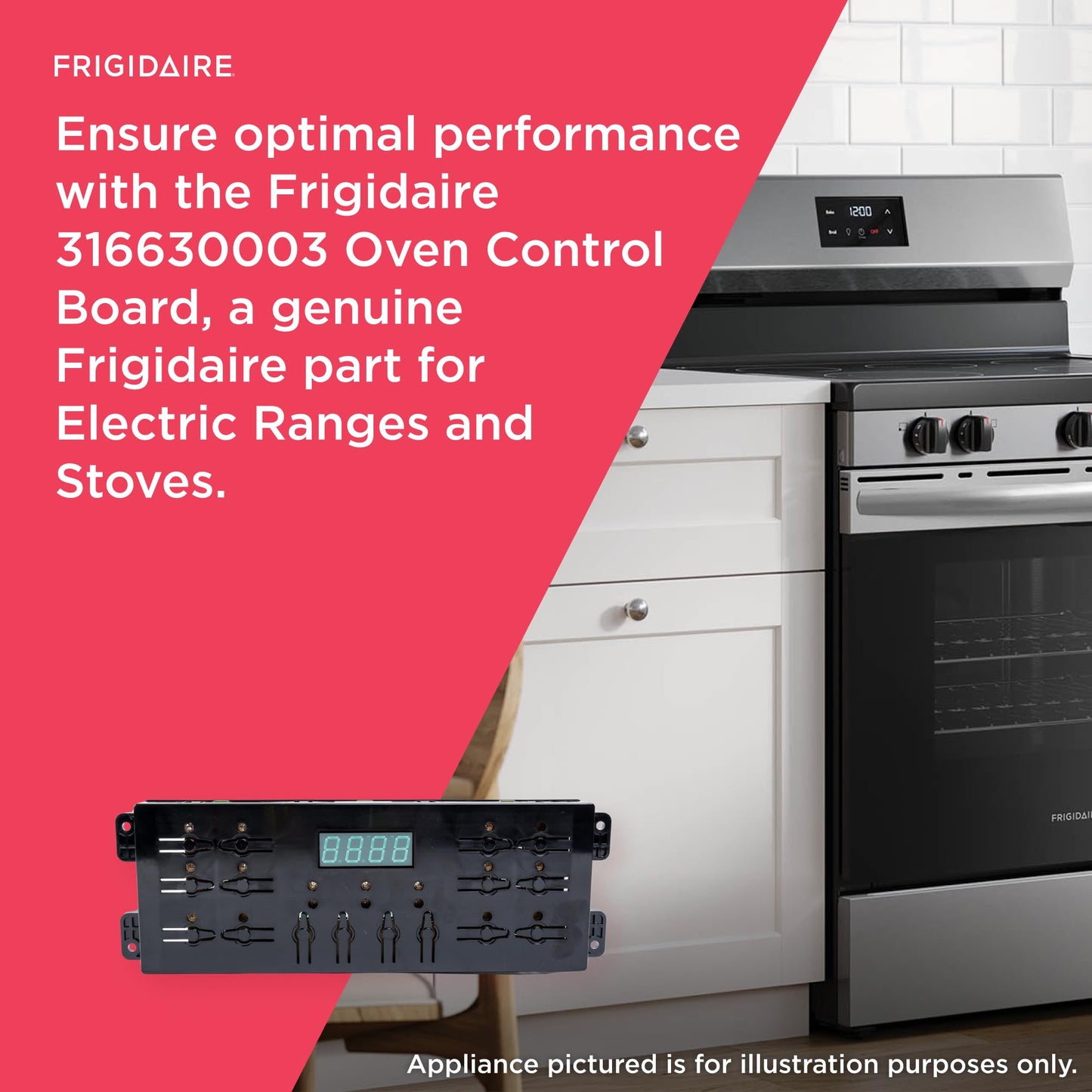 Frigidaire 316630003 Oven Control Board for Electric Ranges and Stoves, Black