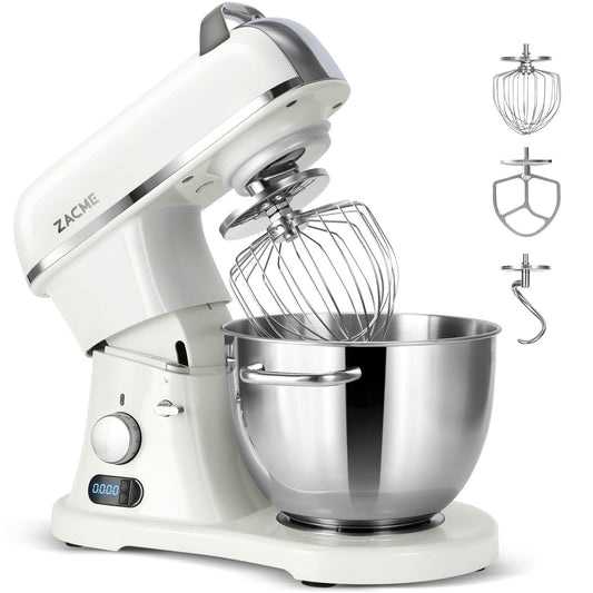 ZACME 8.4QT Commercial Stand Mixer 800W with Aluminum Die Casting Meets the Standard of NSF/ANSI 8-2023, Mixers Kitchen Electric Stand Mixer with Stainless Steel 8L Bowl, Dough Hook, Whisk and Beater