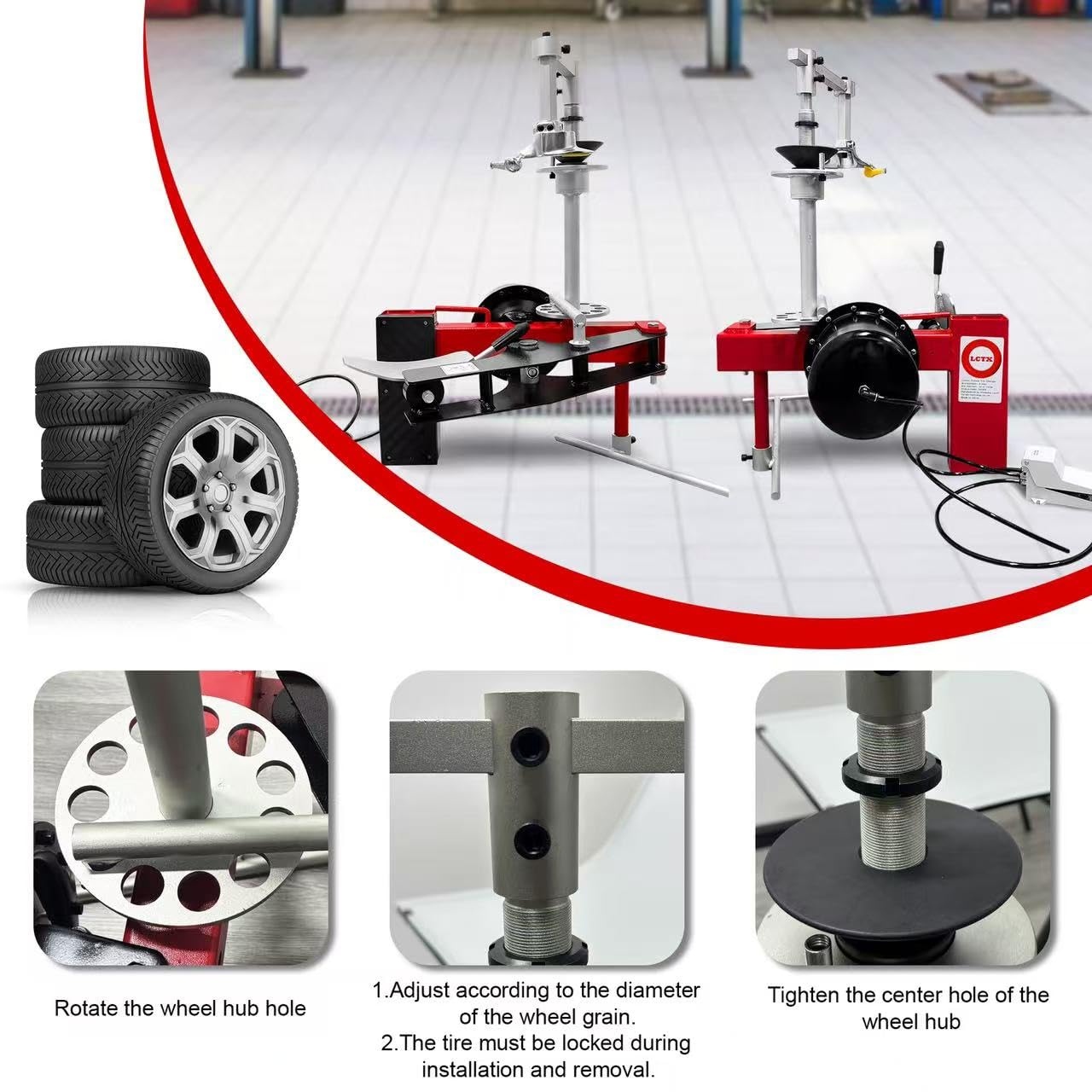 Manual Tire Changer Tire Machine Wheel Changers Machine Perfect for Outdoor & Mobile Car Repairs