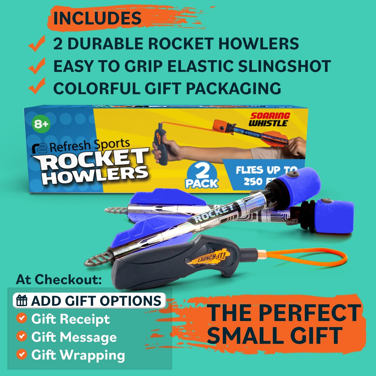 Toy Rocket Launcher for Kids: Best Outdoor Toys Slingshot Rocket Launchers & Foam Rockets Games for Boys Girls All Ages - Summer Birthday Party Gift Idea & Great Gifts for Boys Toys Age 8-10 11 12+