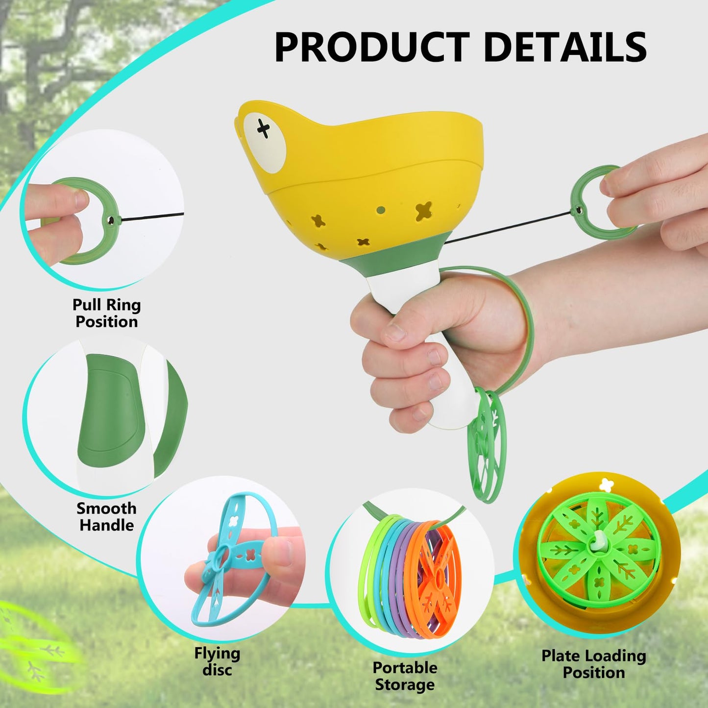 daboot Outdoor Toys for Kids Ages 4-8 Kids Outdoor Flying Toys Manual Capture Catching for Toddlers 3 4 5 6 7 8 Years Old Christmas Easter Birthday Gifts Boys Girls