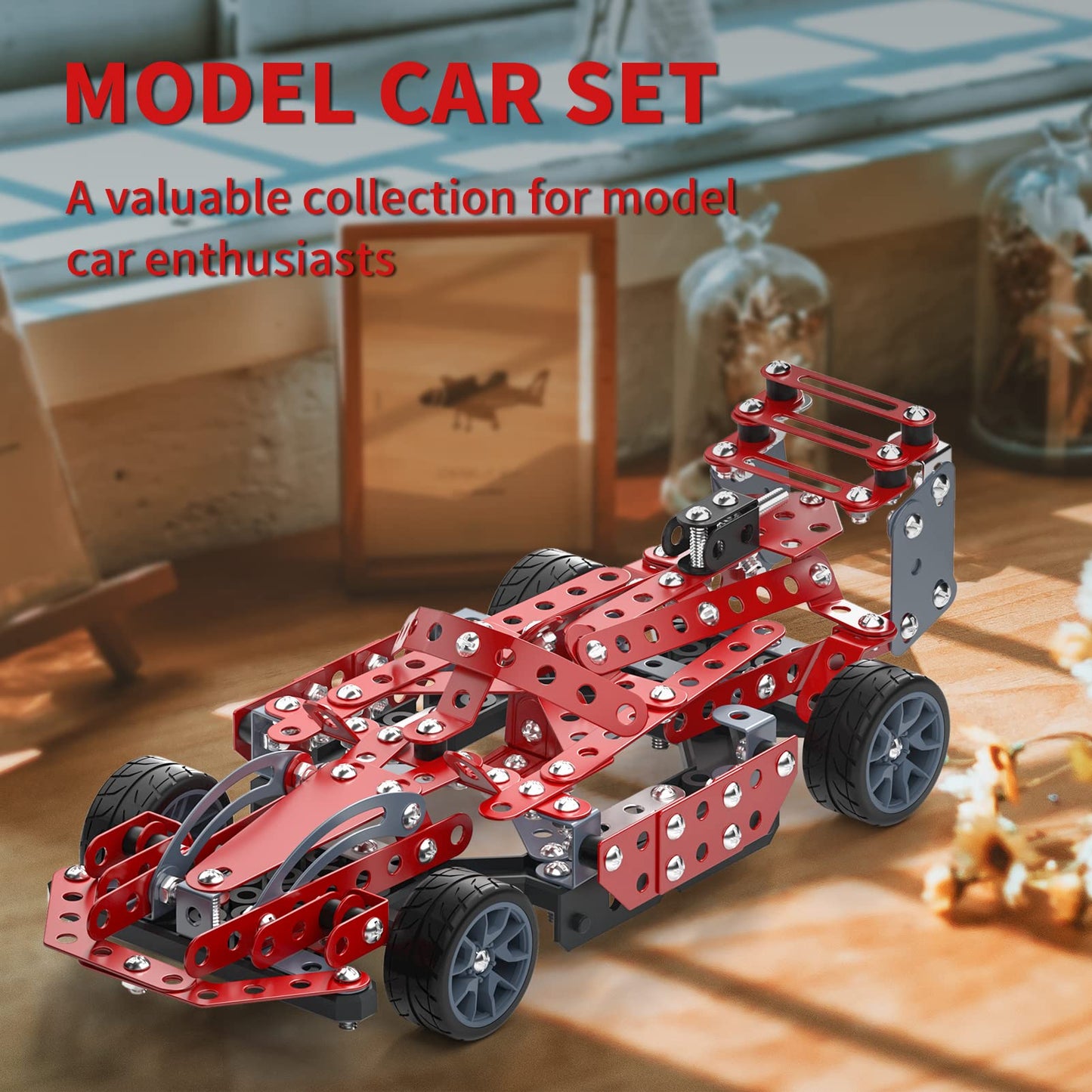 Lucky Doug Building Kit Model Car Set - STEM Project Building Toys for Kids Ages 8-12, Assembly Building Vehicle for Boys 8 9 10 11 Years Old