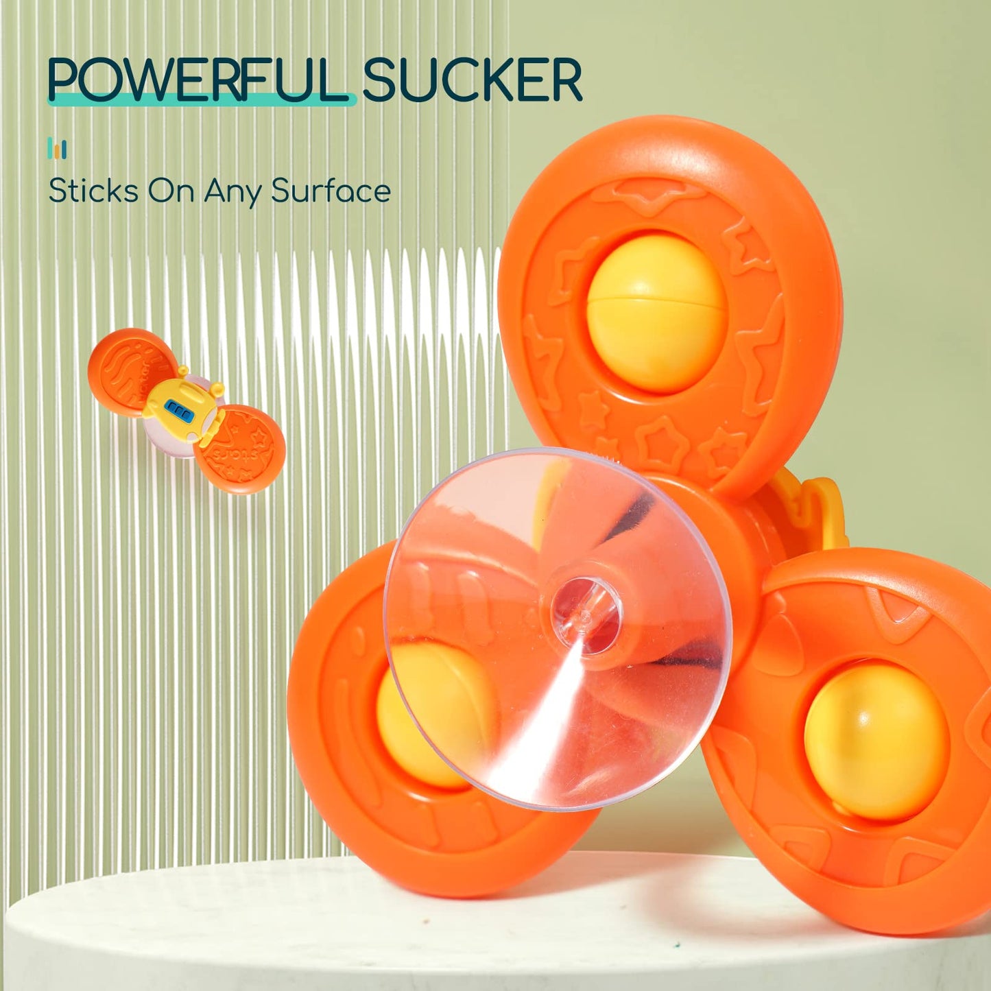 taotaotoys 3 in 1 High Chair Toys with Suction Cups Spinner Baby Toys for Babies 6-12 Months,Infant Teething Tray Rattle Bath Toys for Babies 12-18 Months Toddlers Boy Girl Birthday Gifts