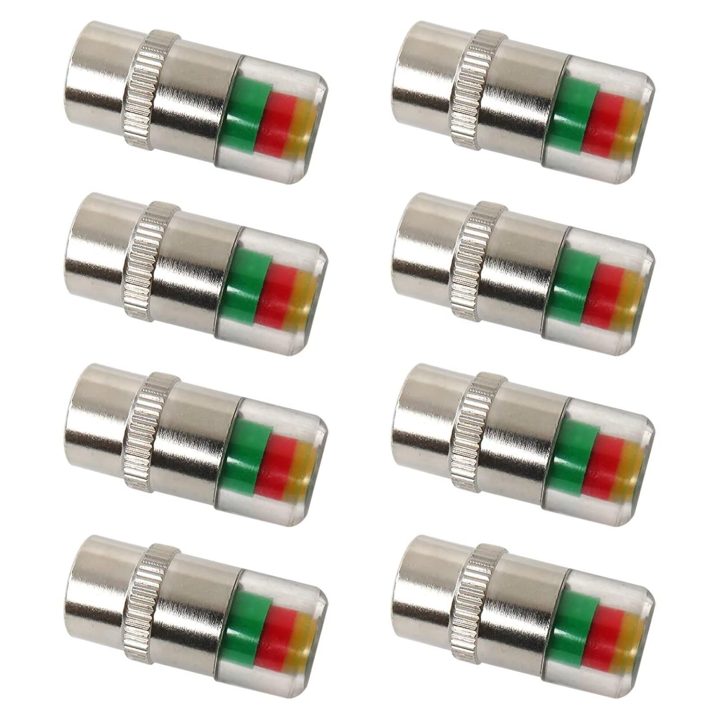 JRSHOME 8X New Update Tire Pressure Monitor Valve Stem Cap Sensor Indicator 30PSI 2.0 Bar Air Warning Alert Valve Pressure Diagnostic Tools Kit