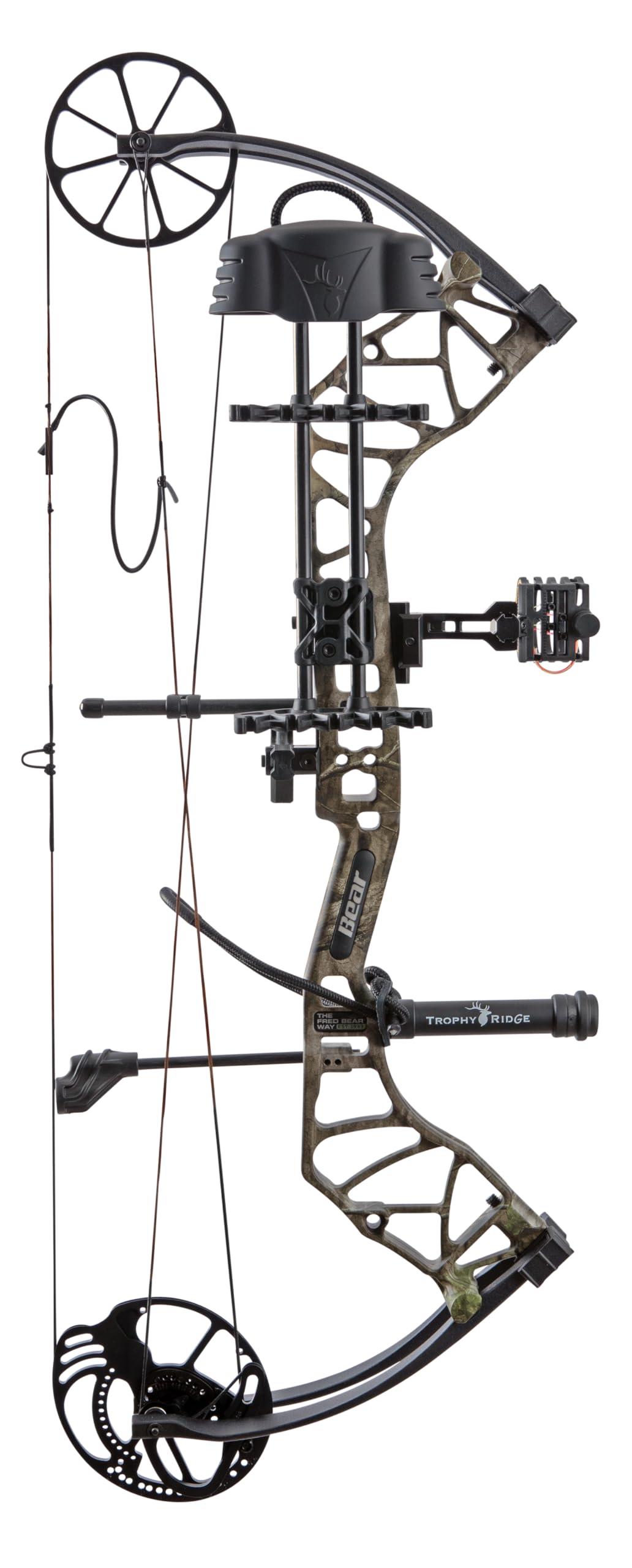 Bear Species XT Ready to Hunt Compound Archery Bow, 70lb. Draw Weight, Left Hand, Mossy Oak Roots/Black