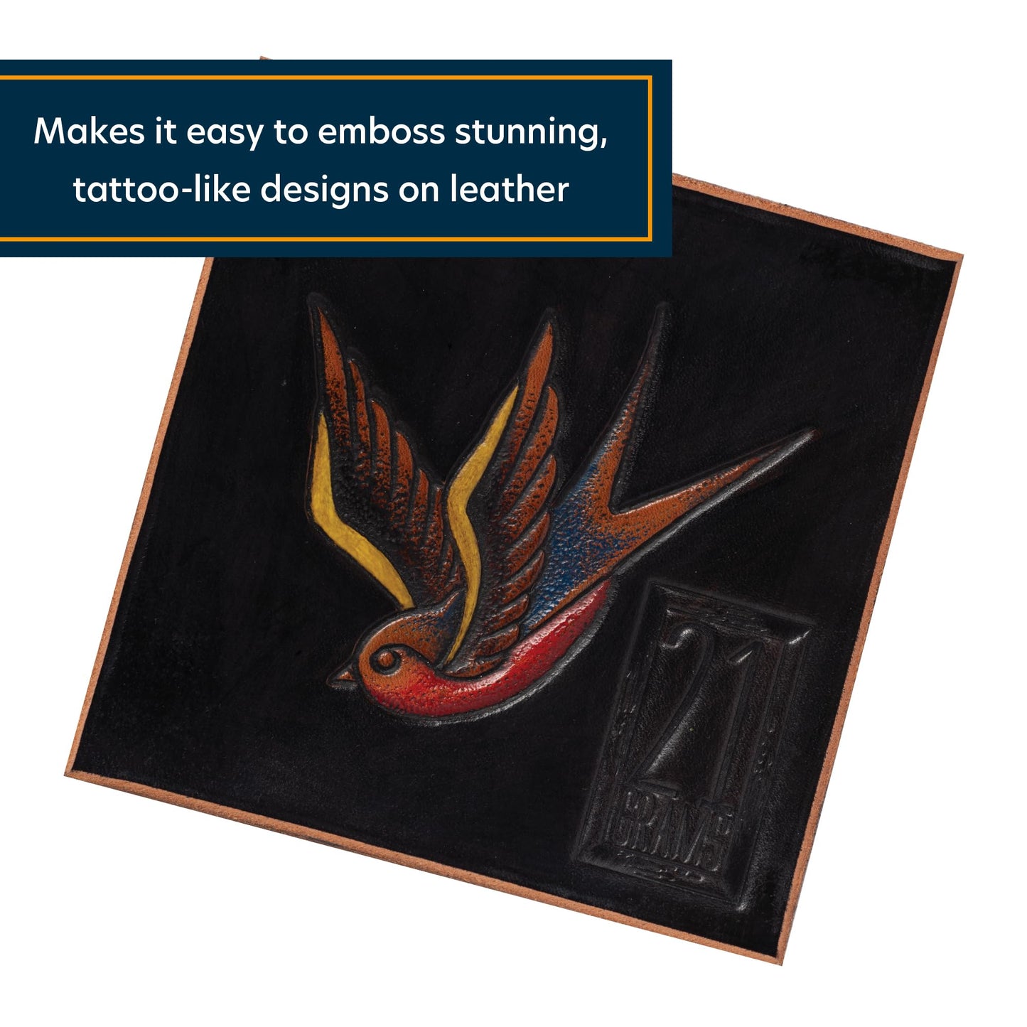 Weaver Leather Supply Tattooling™ Leather Embosser, Wireless Low Vibration Stamping Tool, Leathercraft Tool for Creating Tattoo-Like Designs