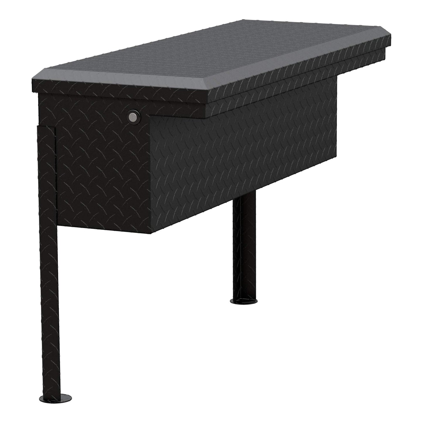 UWS EC30363 36-Inch Matte Black Heavy-Wall Aluminum Truck Side Tool Box with Low Profile, RigidCore Lid