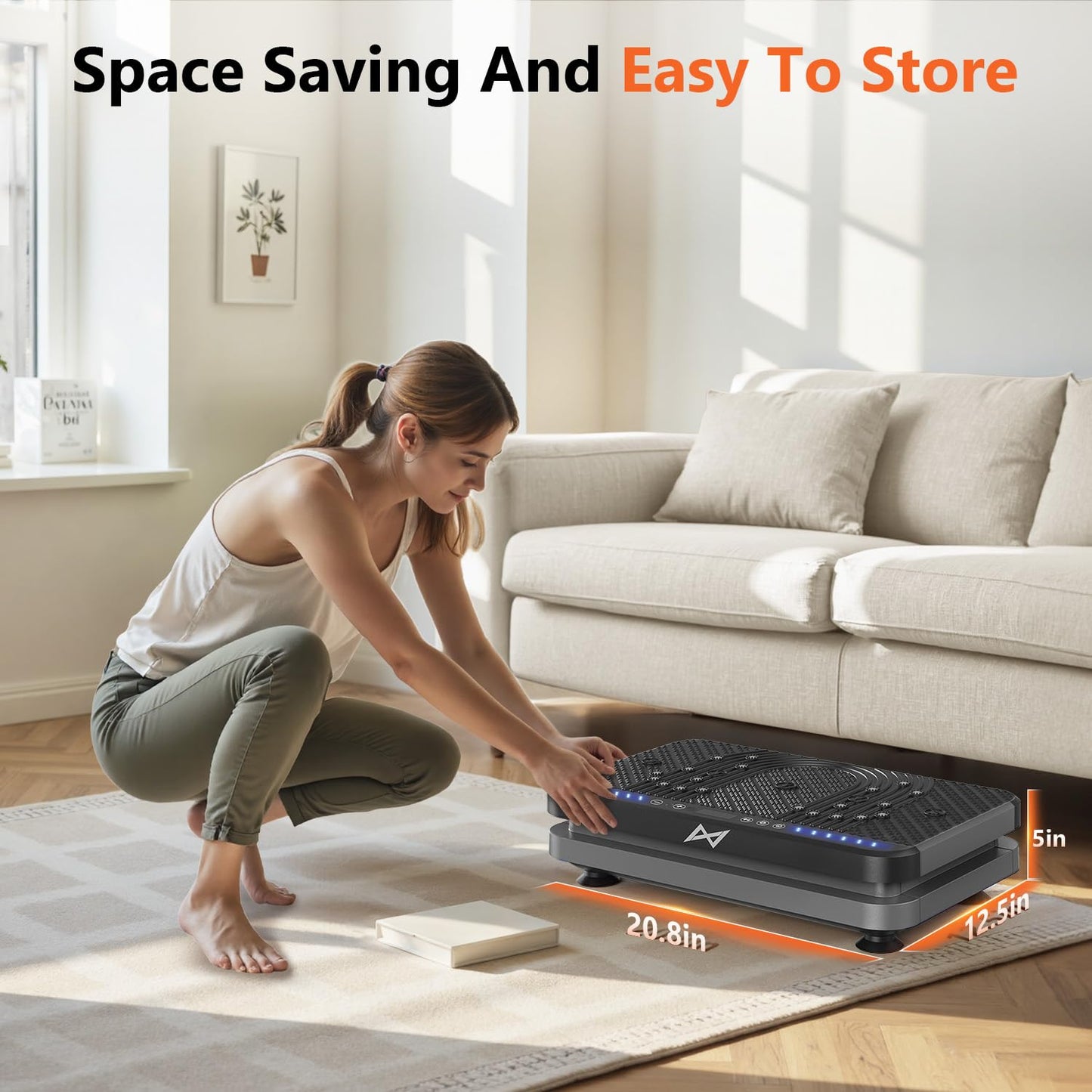 AXV Vibration Plate Fitness Platform Exercise Machine Vibrating Shaking Full Body Shaker Workout Vibrate Stand Shake Board Sport Gym for Weight Loss Fat Burner for Women Men