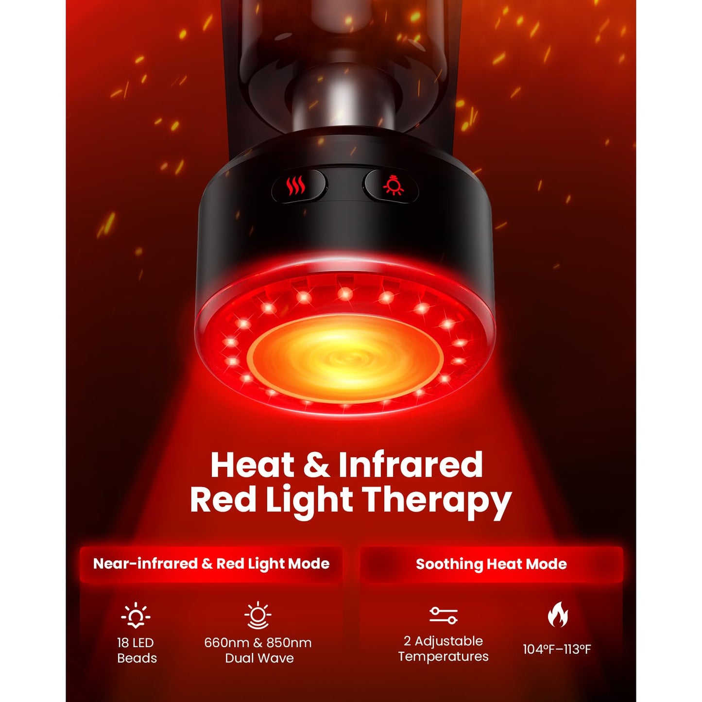 BOB AND BRAD D5 Ultra Massage Gun with Red Light Infrared Heat Head, FSA-HSA Eligible, 13mm Deep Tissue Percussion Muscle Massager, Ergonomic D-Handle for Effortless Pain Relief & Athlete Recovery