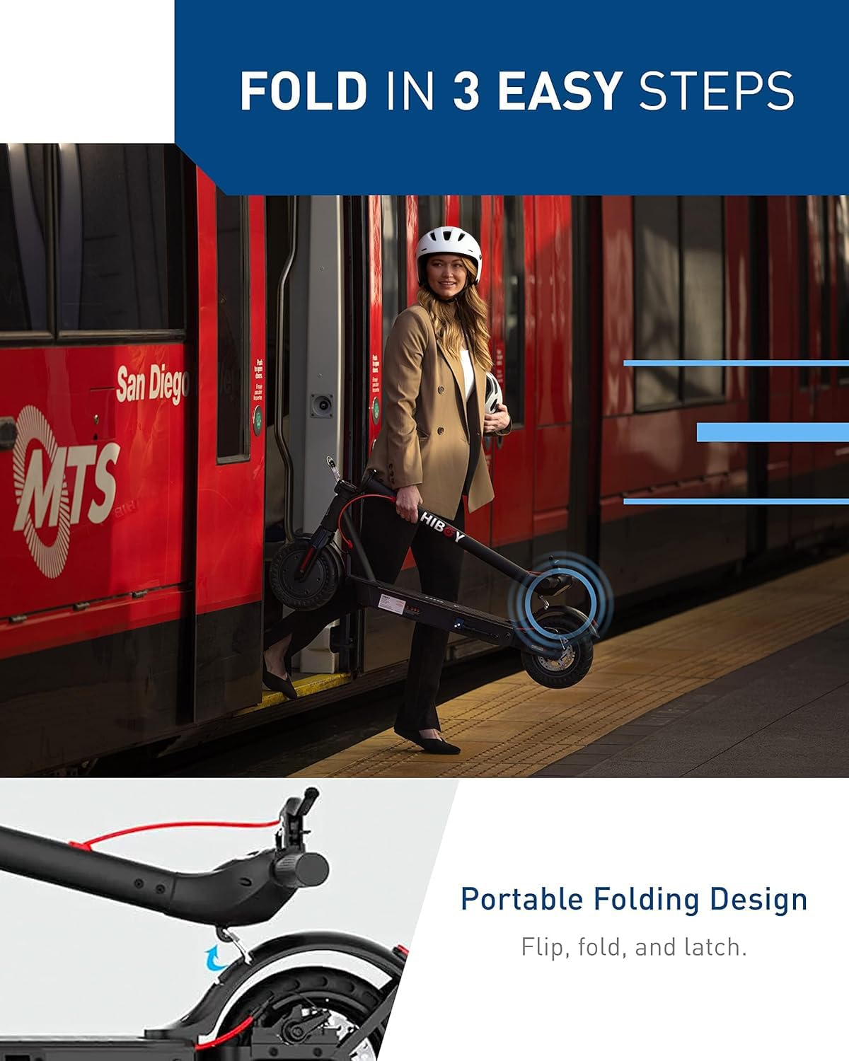 Hiboy Electric Scooter for Adults, 19 MPH, 25 Miles Range, 500W Motor (750W Peak), Foldable E Scooter with Phone Holder, Dual Speed & Dual Brake System, Lightweight Commuter Scooter for Adults