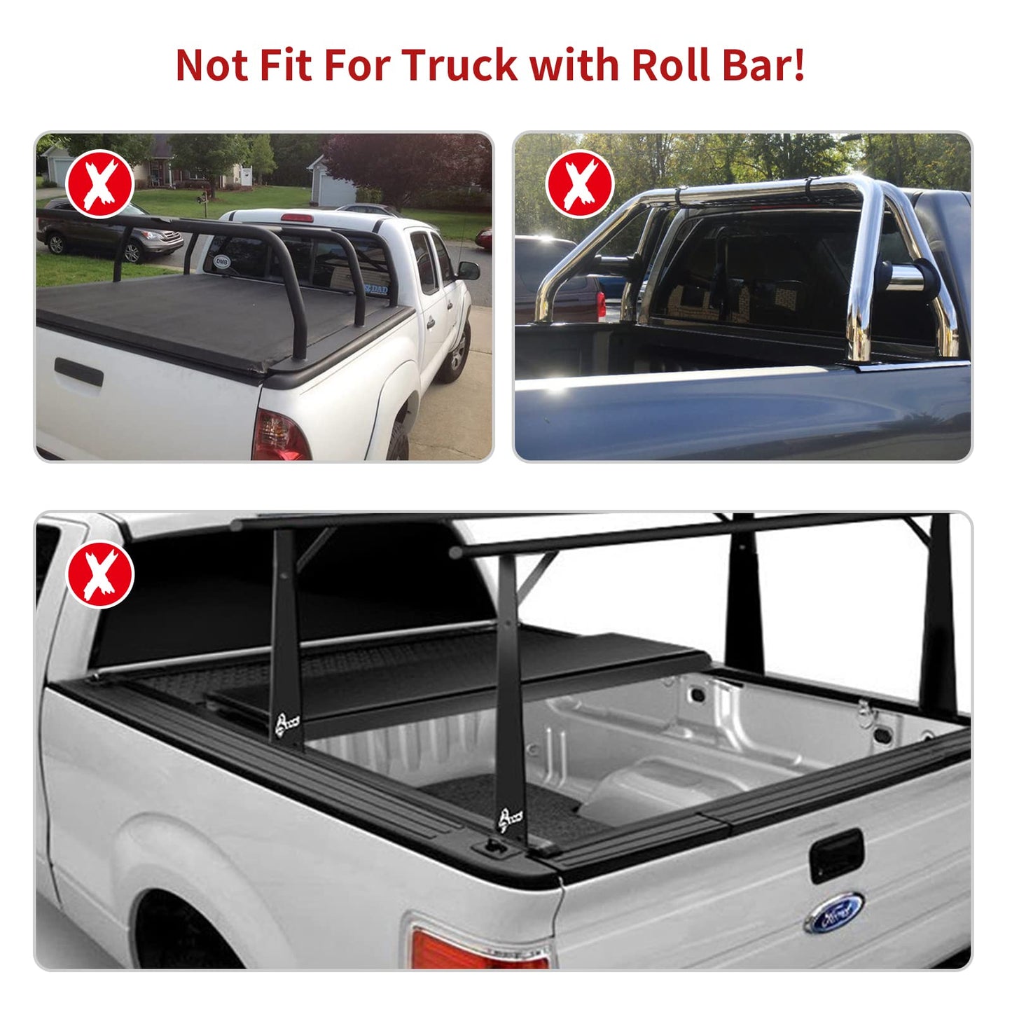 North Mountain Soft Roll Up Tonneau Cover for 2024-2025 Toyota Tacoma 5ft Bed, Compatible with 5ft 2024 2025 Toyota Tacoma Fleetside/Styleside Bed(61"), not for Flareside/Stepside Bed