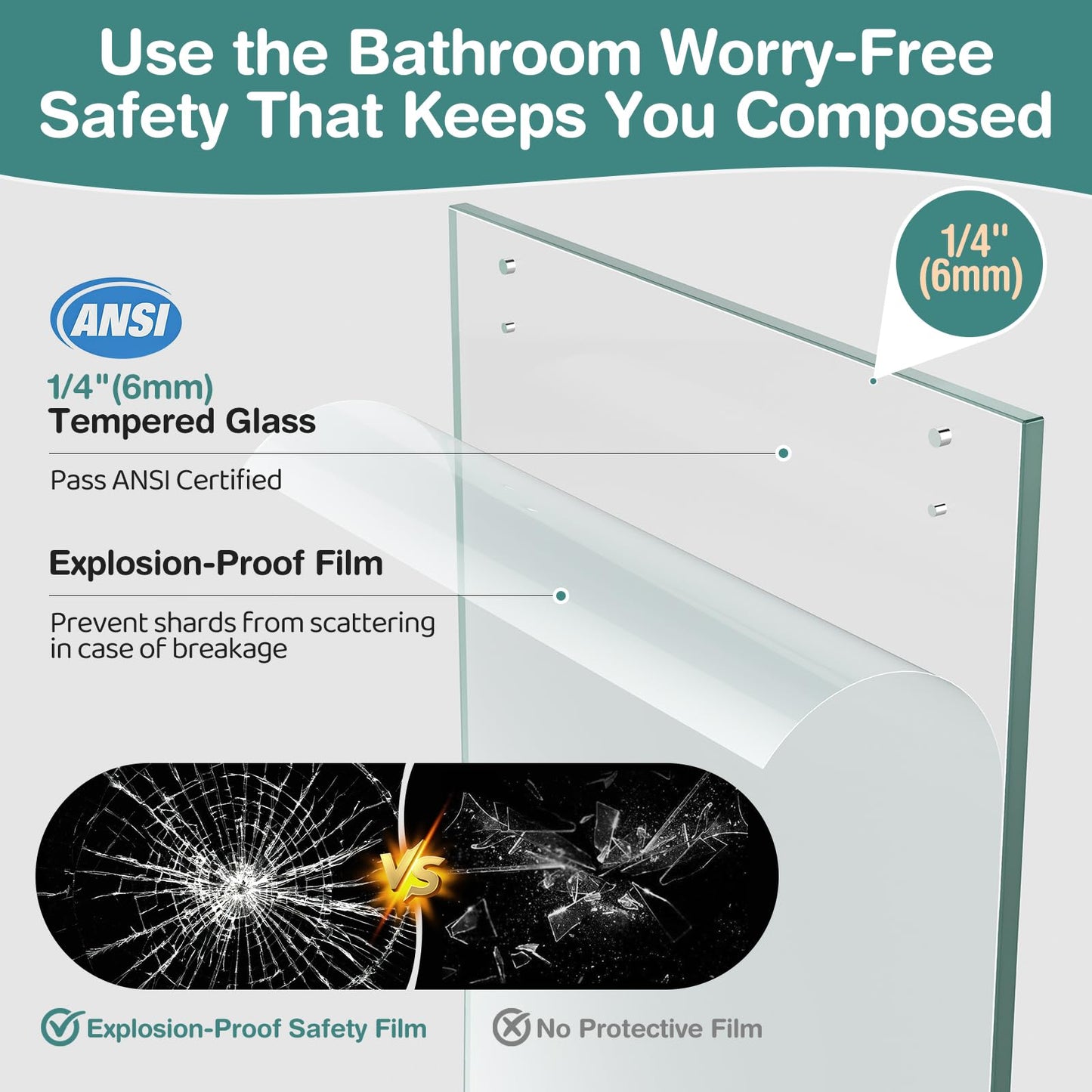 36 Corner Shower Door,36" W x 72" H Neo-Angle Corner Shower Enclosure,Frameless Pivot Shower Doors with 1/4” (6MM) SGCC Tempered Glass for Walk-in Shower,Matte Black