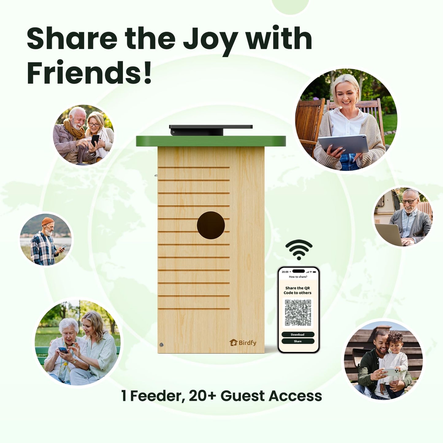 Birdfy Smart Bird House with Camera Solar Powered, 1080HD Live Video & Night Vision for 24/7 Nesting Recording, Auto Detect & Notify, Ideal Nature Gift for Bird Lovers, AI Identify Lifetime Free