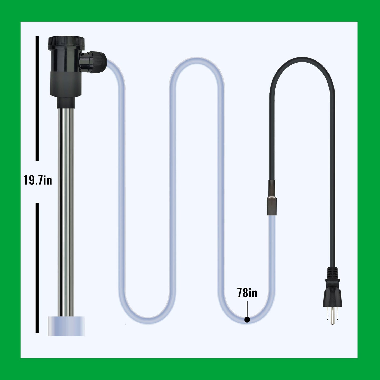3500W 240V Fully Submersible Water Heater of Hot Tub & Inflatable Pool – Portable Immersion Electric Heater with Auto Shut Off & WiFi Timer for Tub, Spa, Above Ground/Inground Pool & Baptistry etc