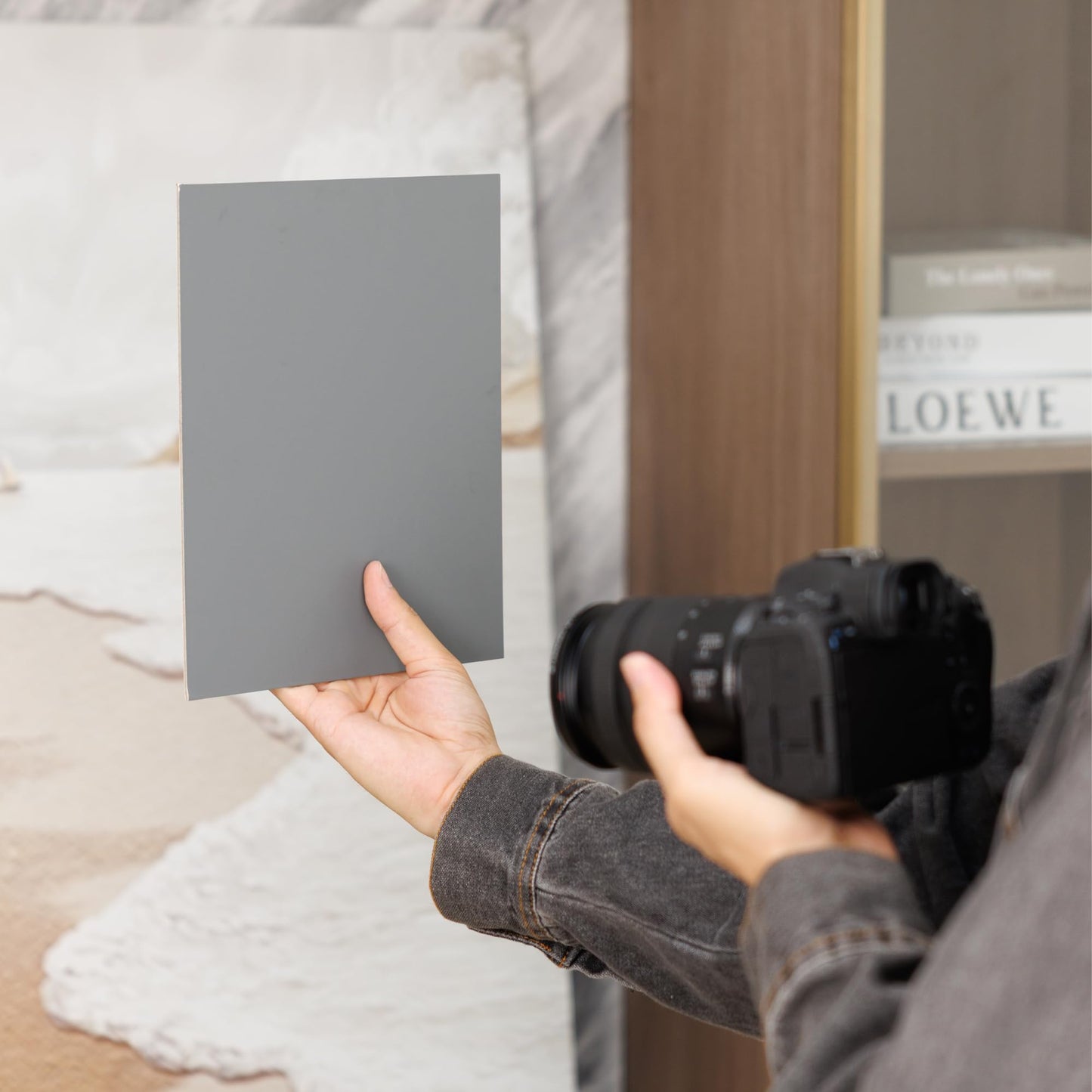 18% Neutral Grey Card JJC White Balance Card for DSLR Camera Video Film 10x8 PVC Exposure Photography Card Custom Calibration Camera Checker Card with Grey,White,Black Cards & a Storage Bag