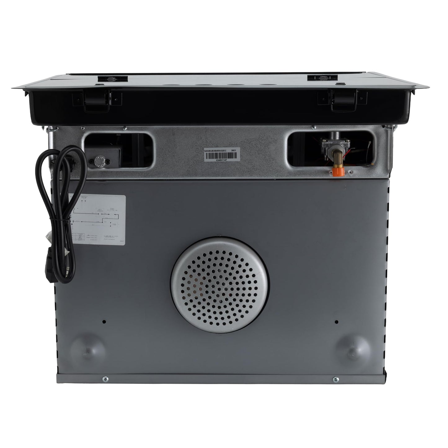 RecPro RV Suburban 3 Burner Propane Range with Oven & Air Fryer | 9000 BTU Front Burners | Piezo Ignition | Glass Cover | 12V DC/ 120V AC