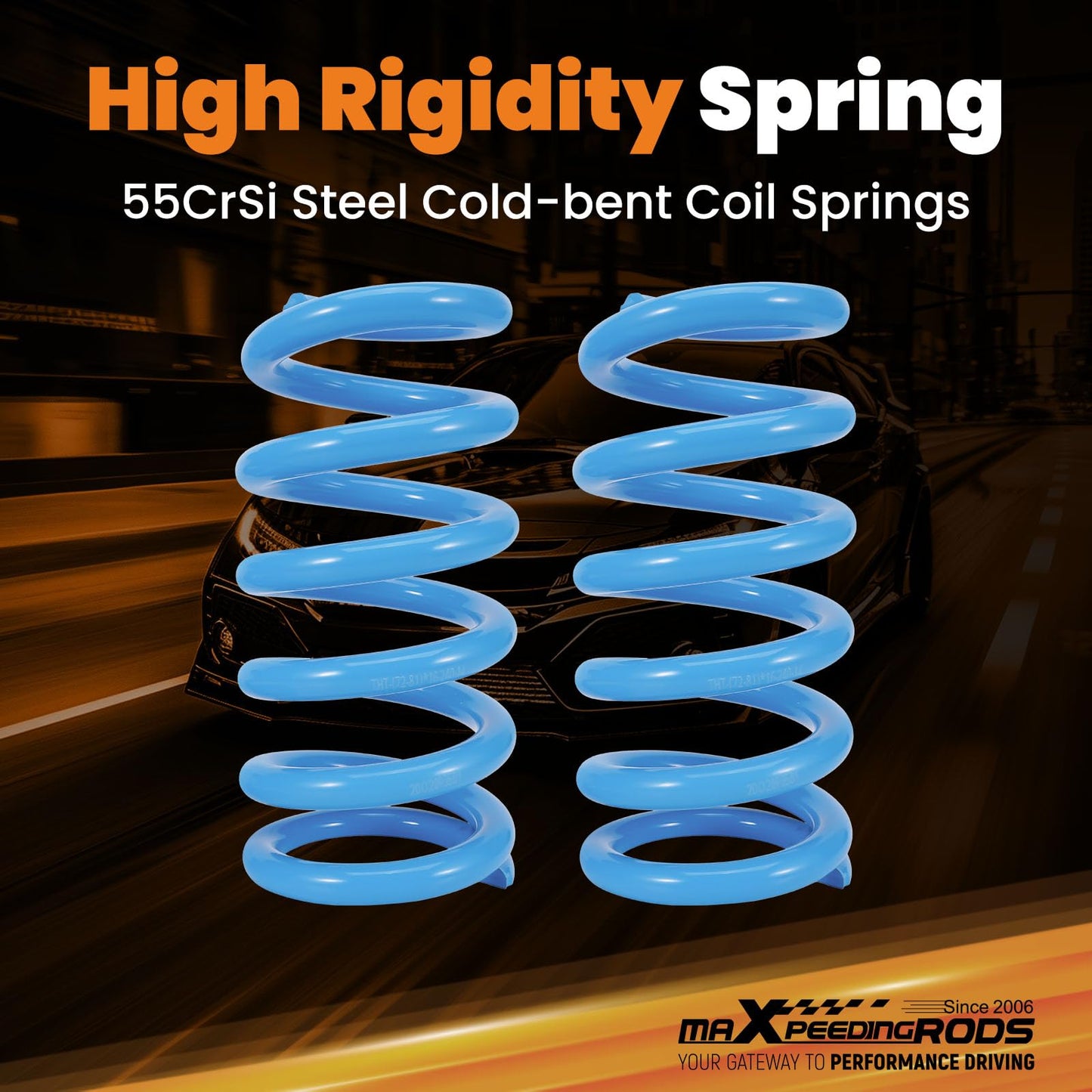 maXpeedingrods Coilovers for Dodge Challenger 2008-2010, for Dodge Charger 2006-2010, 24 Levels Damper Coilovers Suspension Kit, Height Adjustable T6 Upgraded Lowering Kits Blue