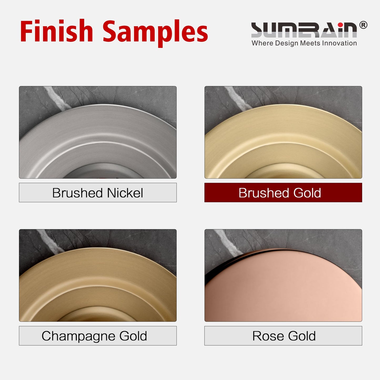 Sumerain Pull-Out Spring Sprayer Kitchen Sink Faucet with 360° Rotating Spout and Single Level Handle, Brushed Gold