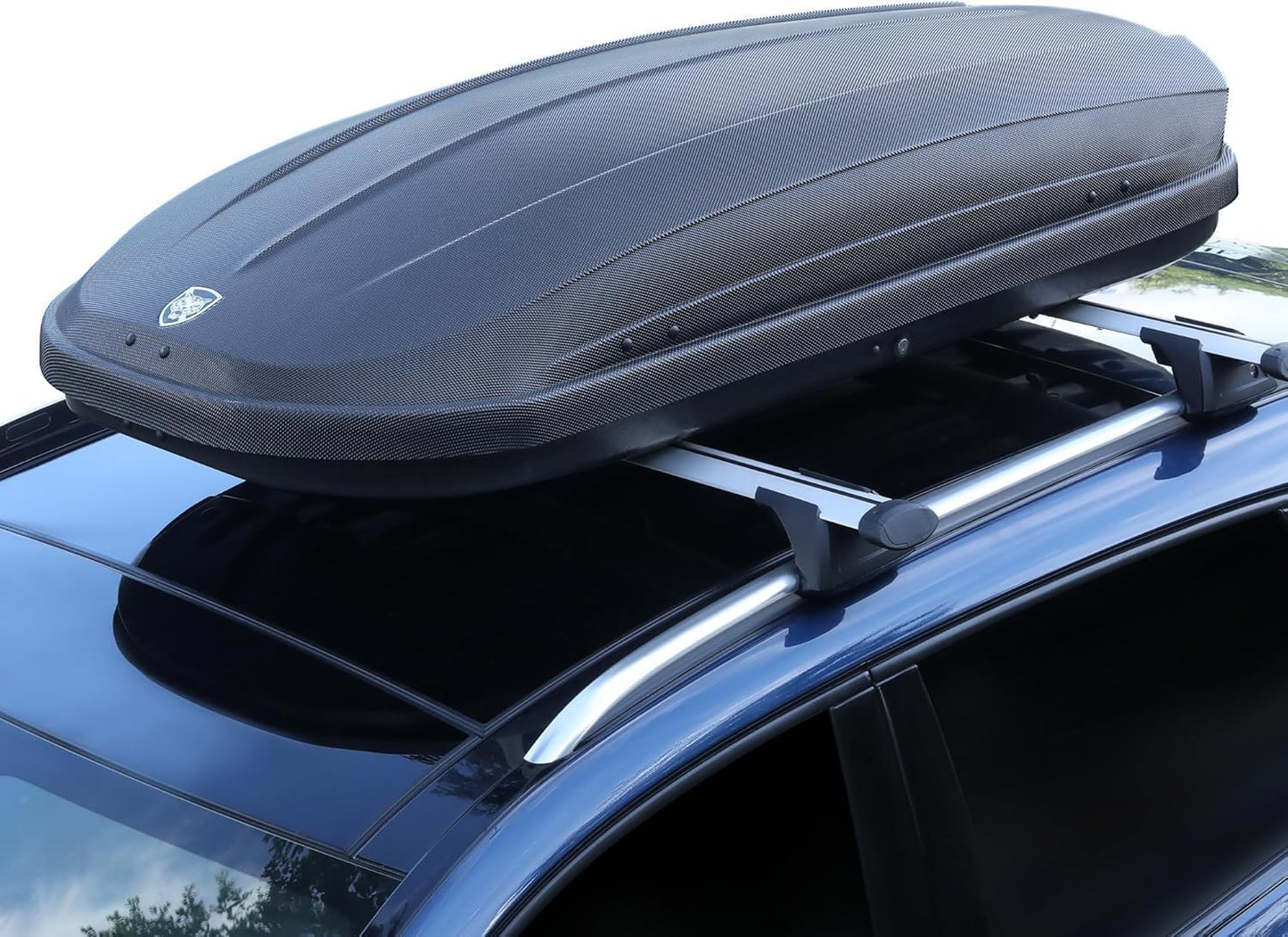 Garvee Rooftop Cargo Box Carrier Dual-Side Opening,12 Cubic Hard Shell Rooftop Cargo Carrier,165Lbs Weight Capacity with Secure Straps&Keys