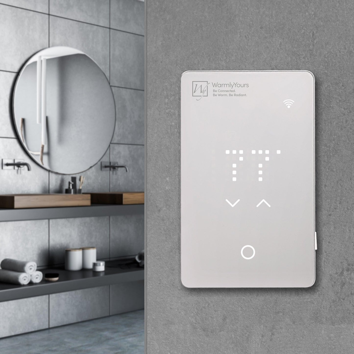 WarmlyYours nJoy WiFi LED Touch Programmable Thermostat - Heated Floor Thermostat with Advanced WiFi Control