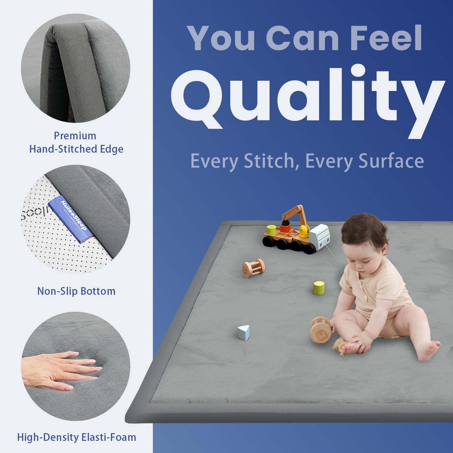 Space Thick Baby Play Mat + Ultra Soft Thick Velvet PlayMat