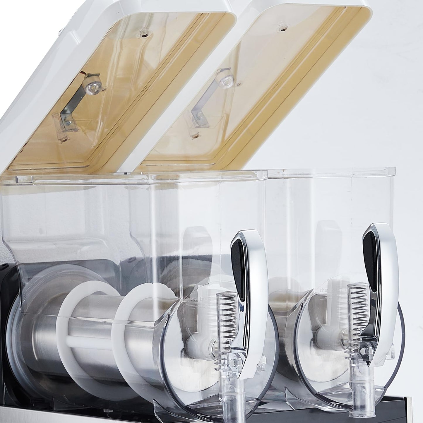 Commercial Slushy Machine 12Lx2 Double Tank, Frozen Drink Maker for Margaritas, 68 Cups Slush Cocktai Drink, Smoothie Machine, Stainless Steel Slushy Machine for Bar & Party Slushie Maker, White