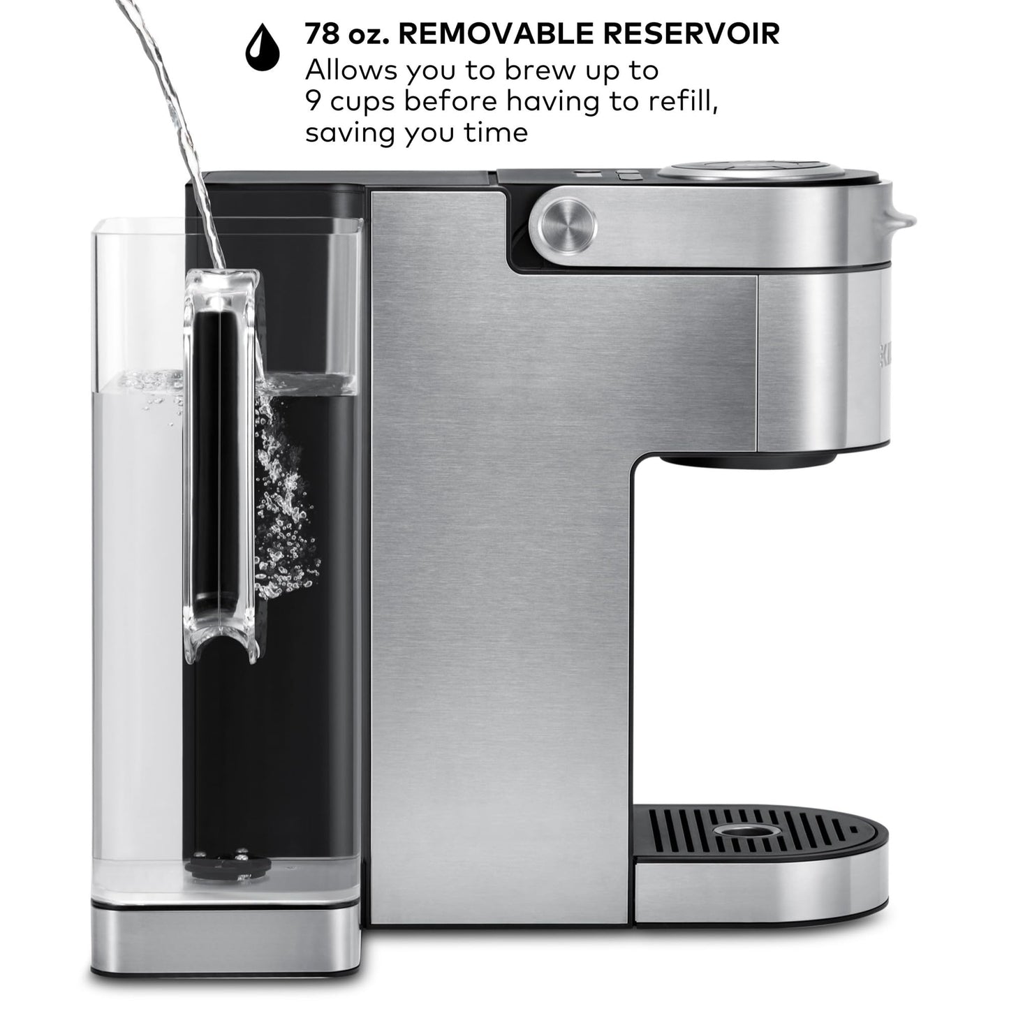 Keurig K-Supreme Plus Single Serve K-Cup Pod Coffee Maker, MultiStream Technology, Customizable Strength and Temperature Settings, Programmable, 78oz Removable Reservoir, Stainless Steel