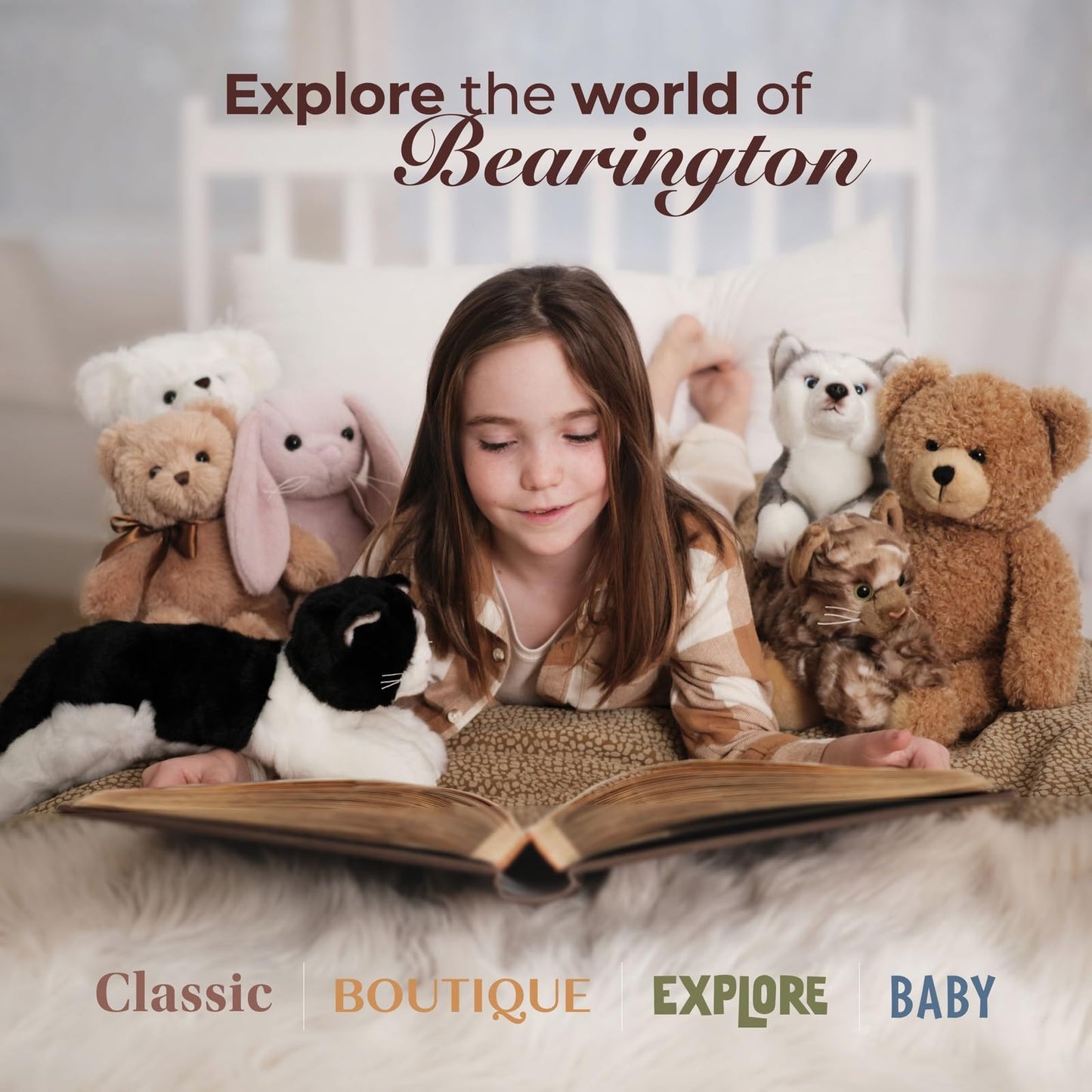 Bearington Harry Possum Plush Toy - 9" Realistic Opossum Stuffed Animal with Soft Fur and Lifelike Details - Adorable and Cuddly Opossum Plushies Gift for Kids, Toddlers, and Animal Lovers