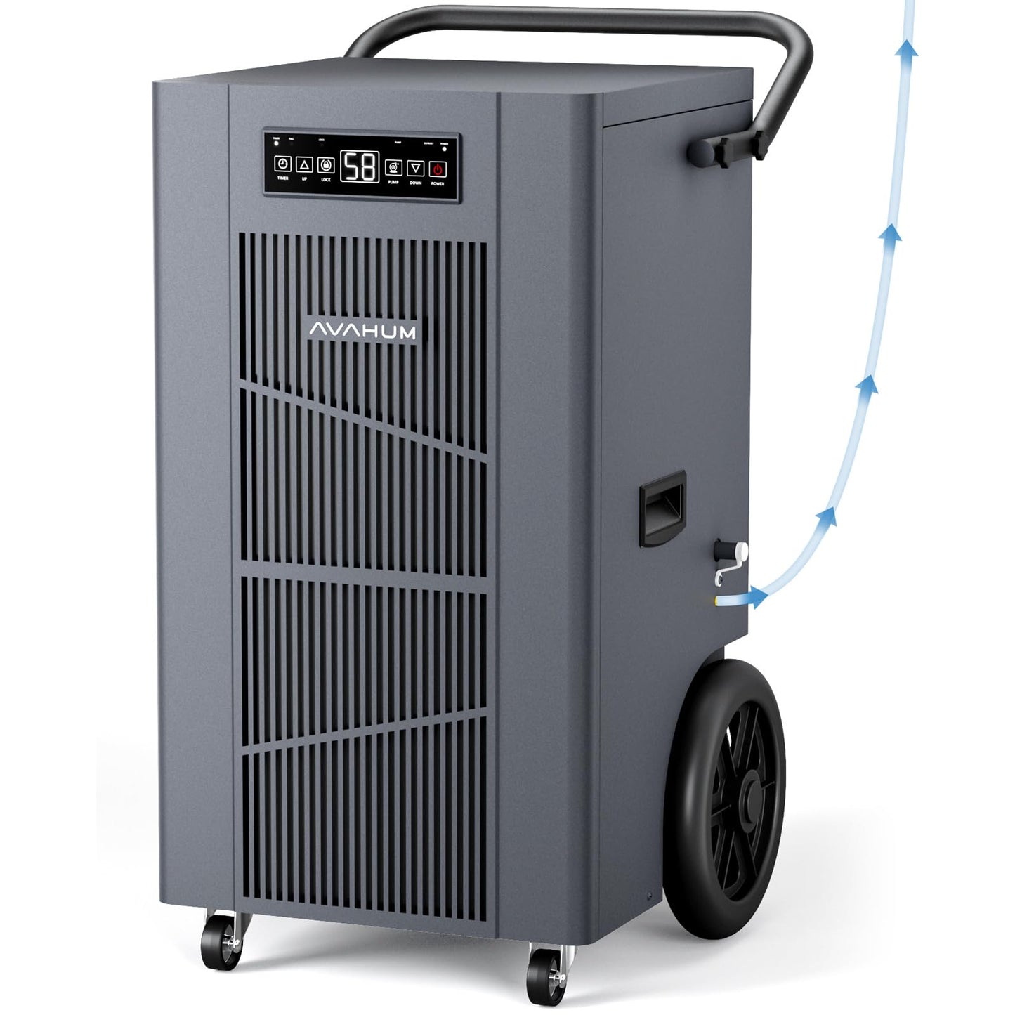 320 Pint Commercial Dehumidifier with Pump,Commercial Grade Dehumidifier for Basement,24H Timer,9000 sqft Large Spaces for Industrial,40Gallon/Day,Continuous Dehumidification,Auto Defrost 20A Socket